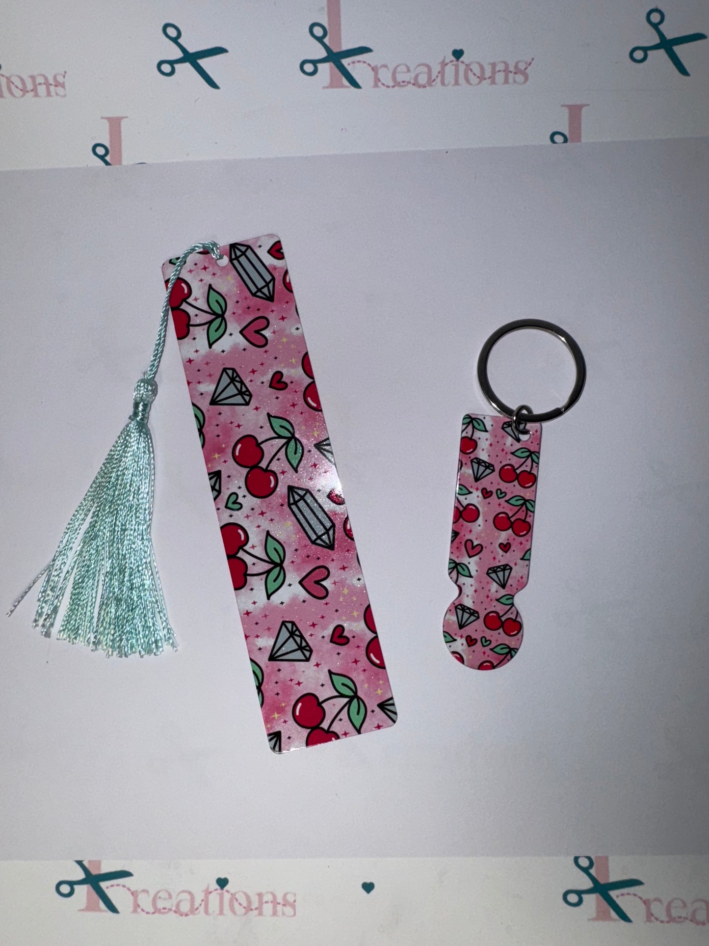 Cherry Crystal Bookmark 🍒