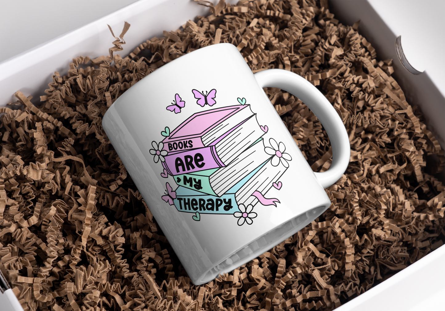 Books are my Therapy - 11oz mug