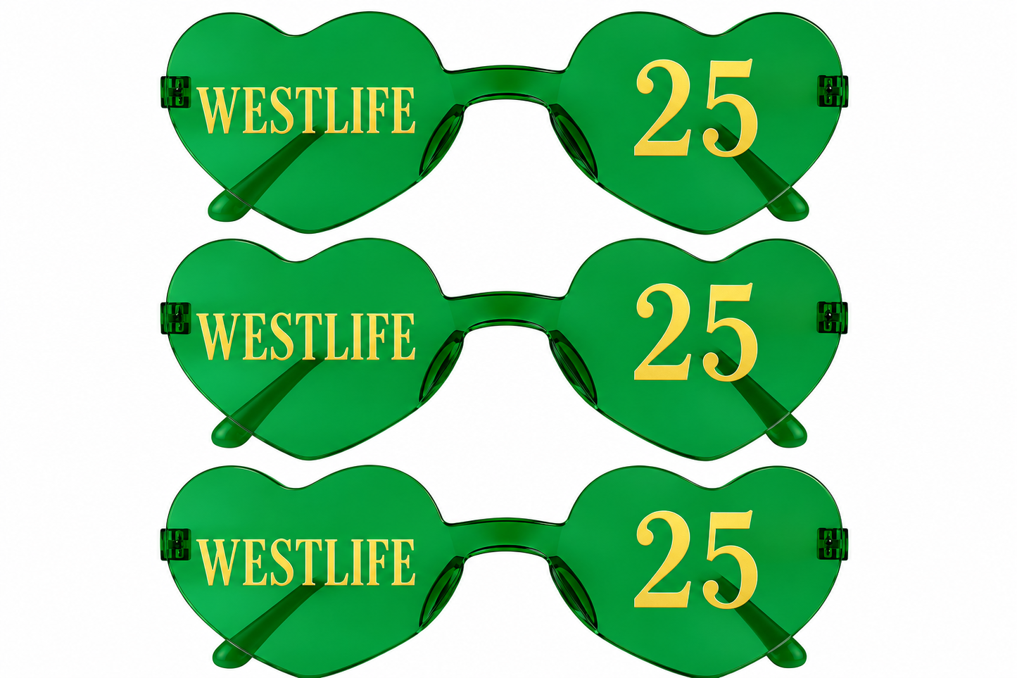 *PRE ORDER* WESTLIFE Heart Sunglasses | Festival & Concert Glasses | Vinyl or Rhinestone Design