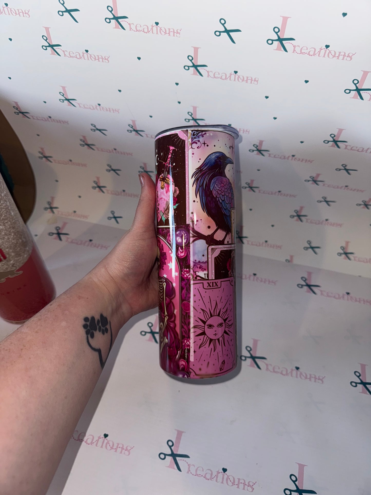 20oz Tarot Card Design Whoopsie Tumbler