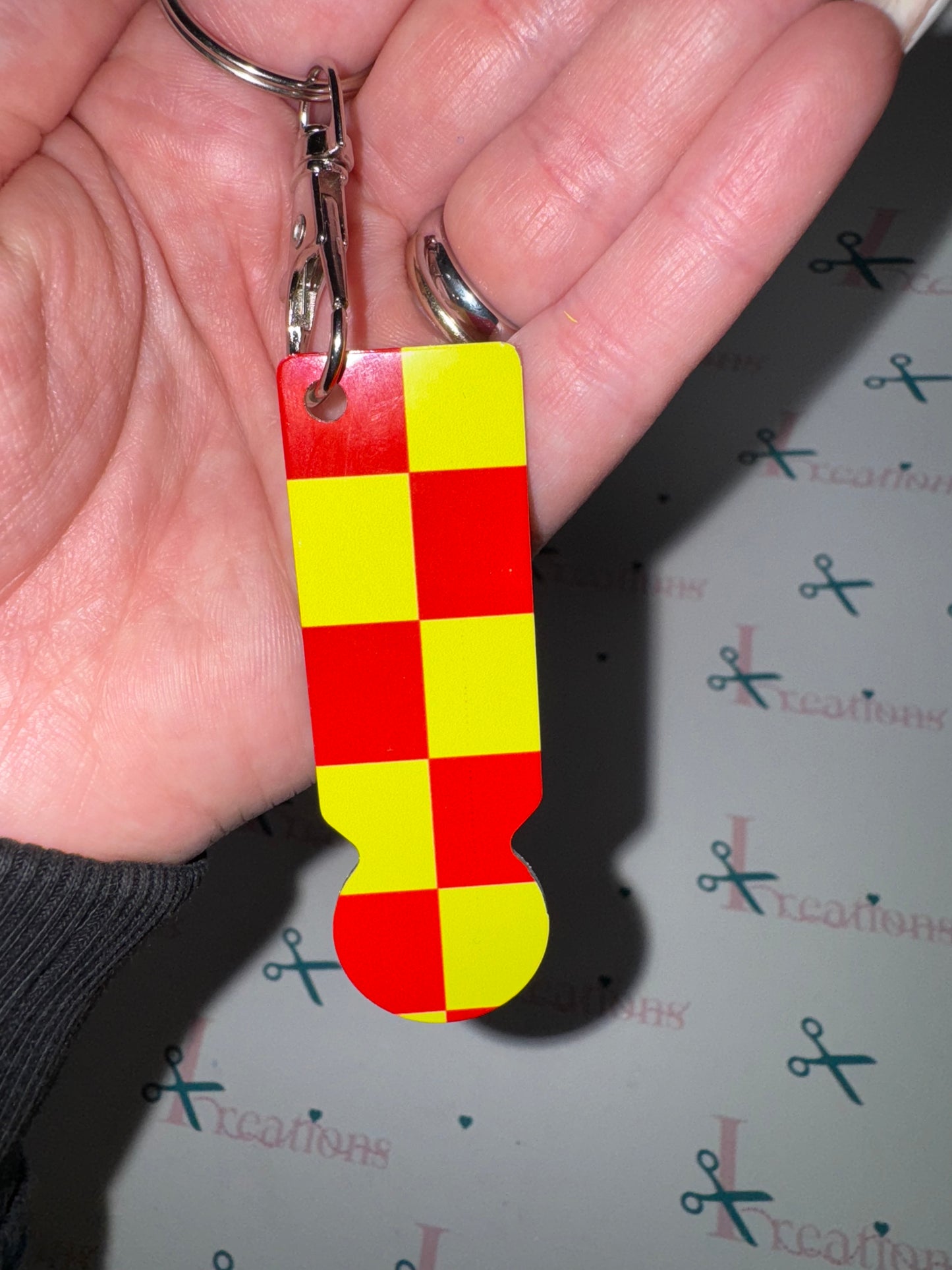 Fire Engine colour design Trolley Keychain 💛❤️