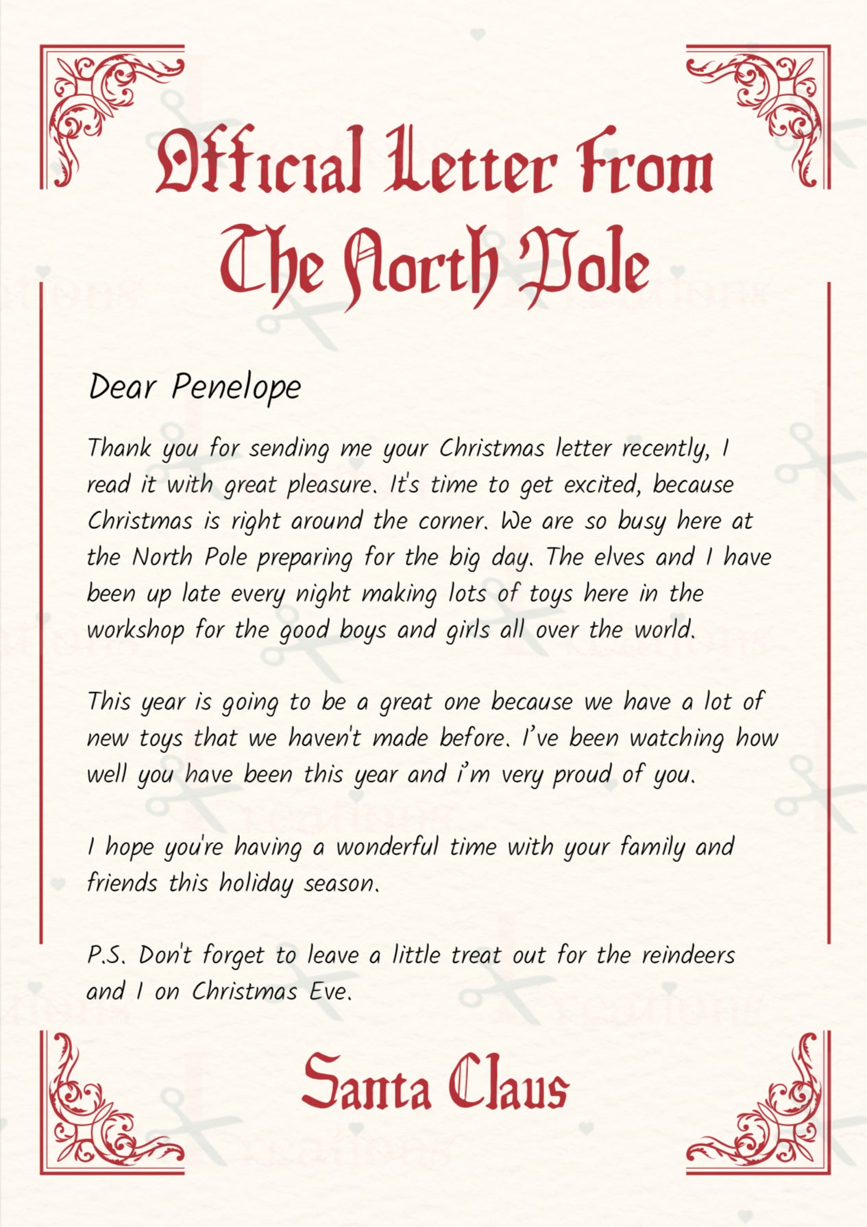 A letter from santa discount