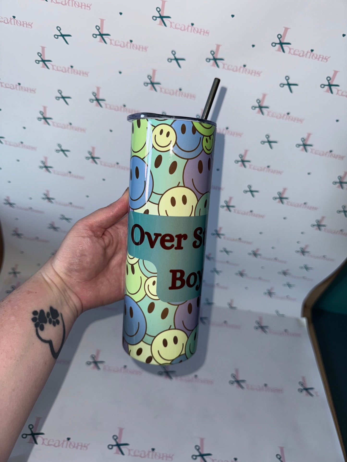 20oz Over Stimulated Boy Mum Design Whoopsie Tumbler