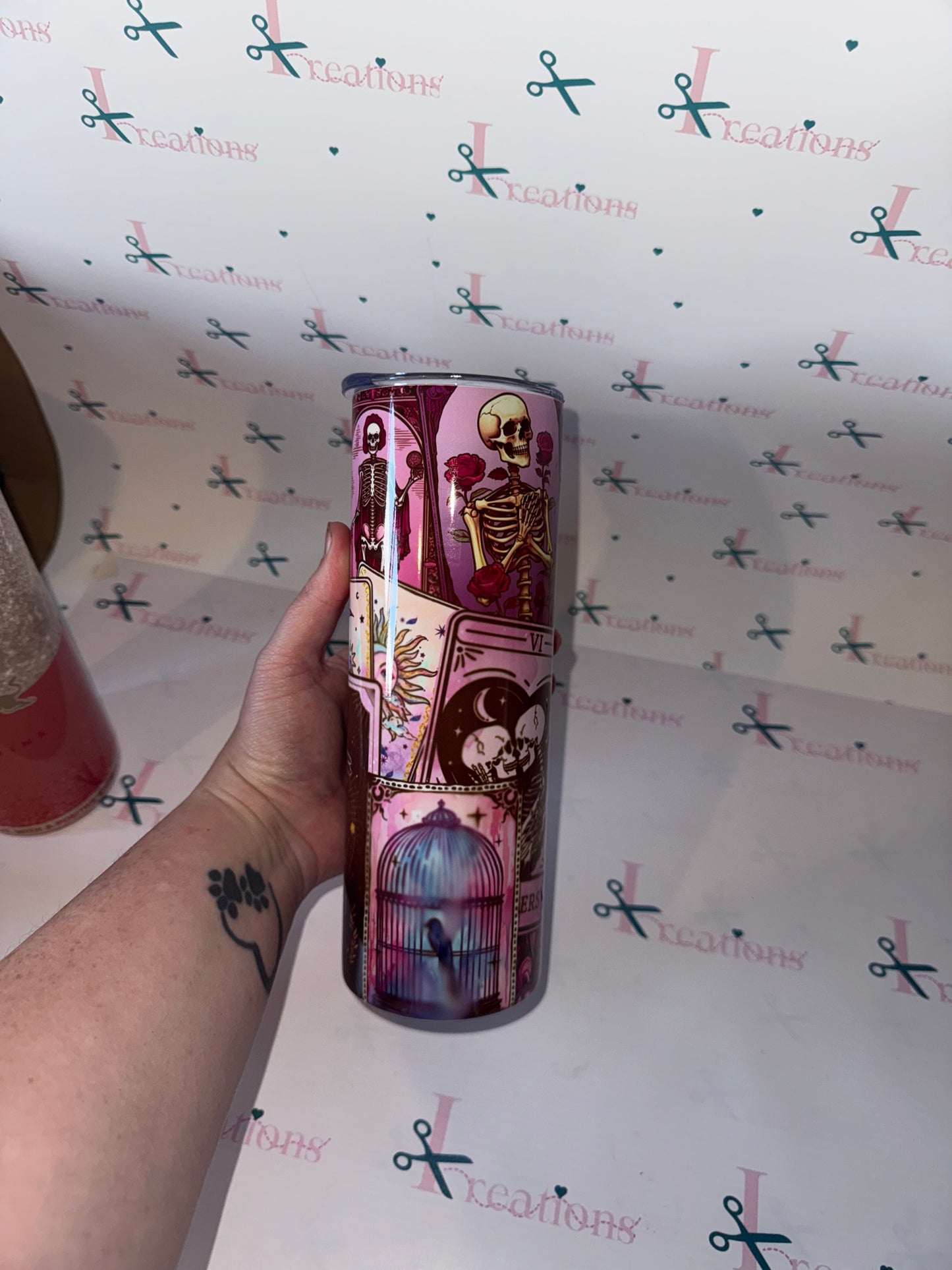 20oz Tarot Card Design Whoopsie Tumbler