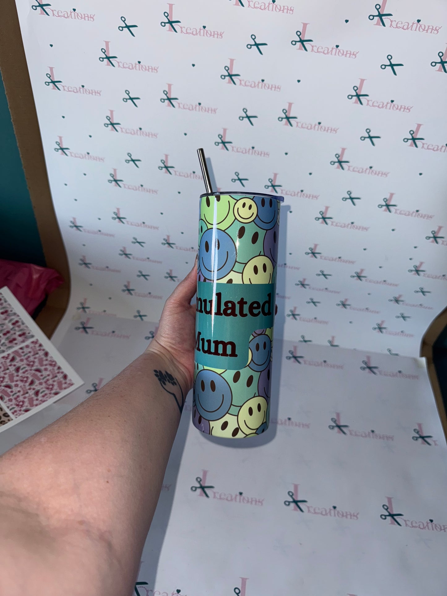 20oz Over Stimulated Boy Mum Design Whoopsie Tumbler