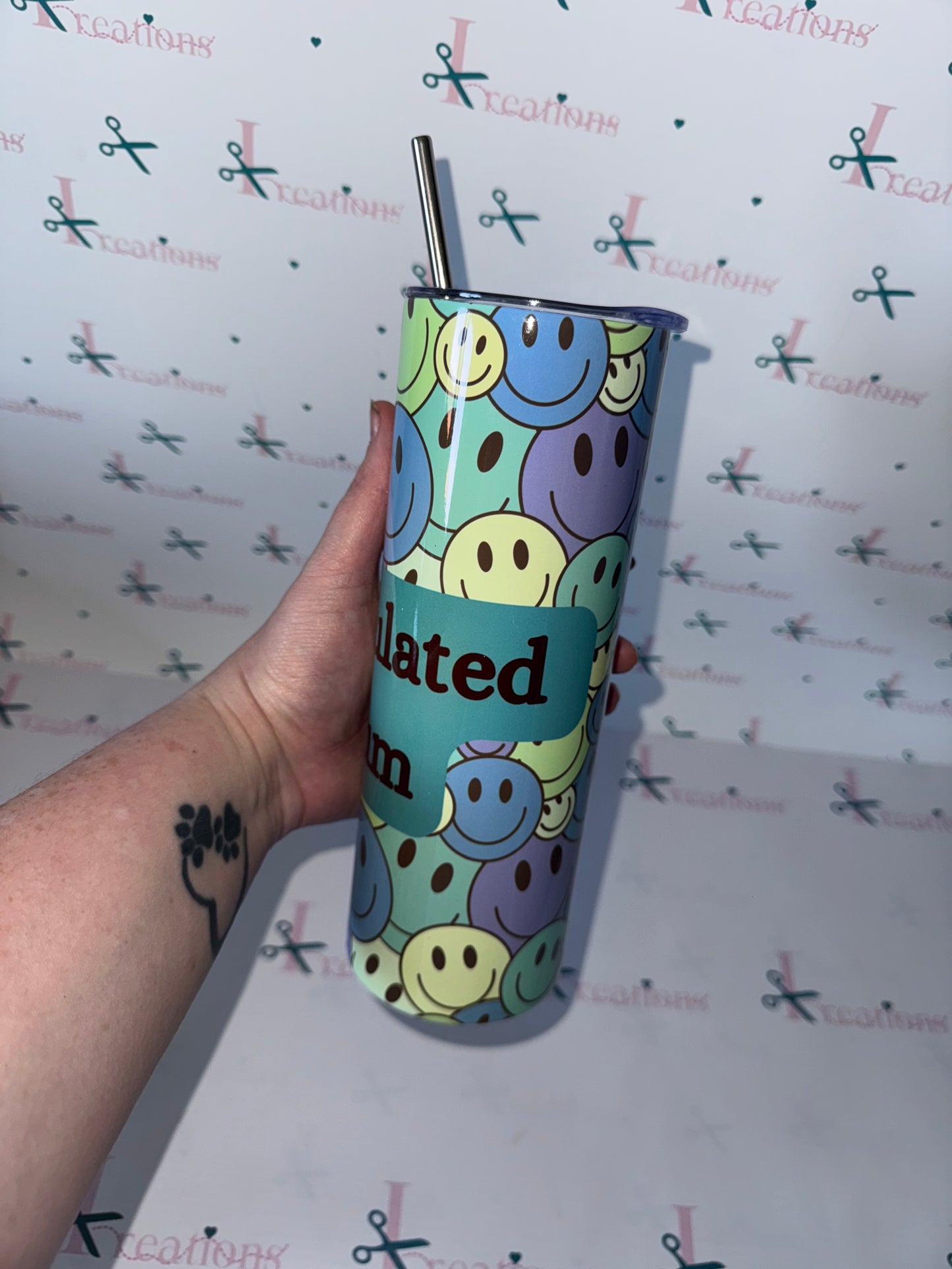 20oz Over Stimulated Boy Mum Design Whoopsie Tumbler