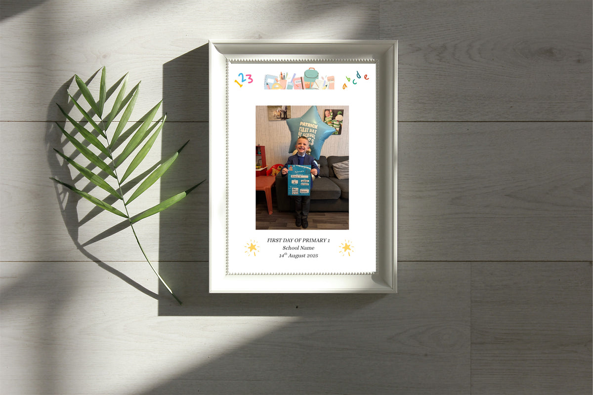 Personalised First Day at School Photo Print | A4 School Keepsake | First Day of Primary School