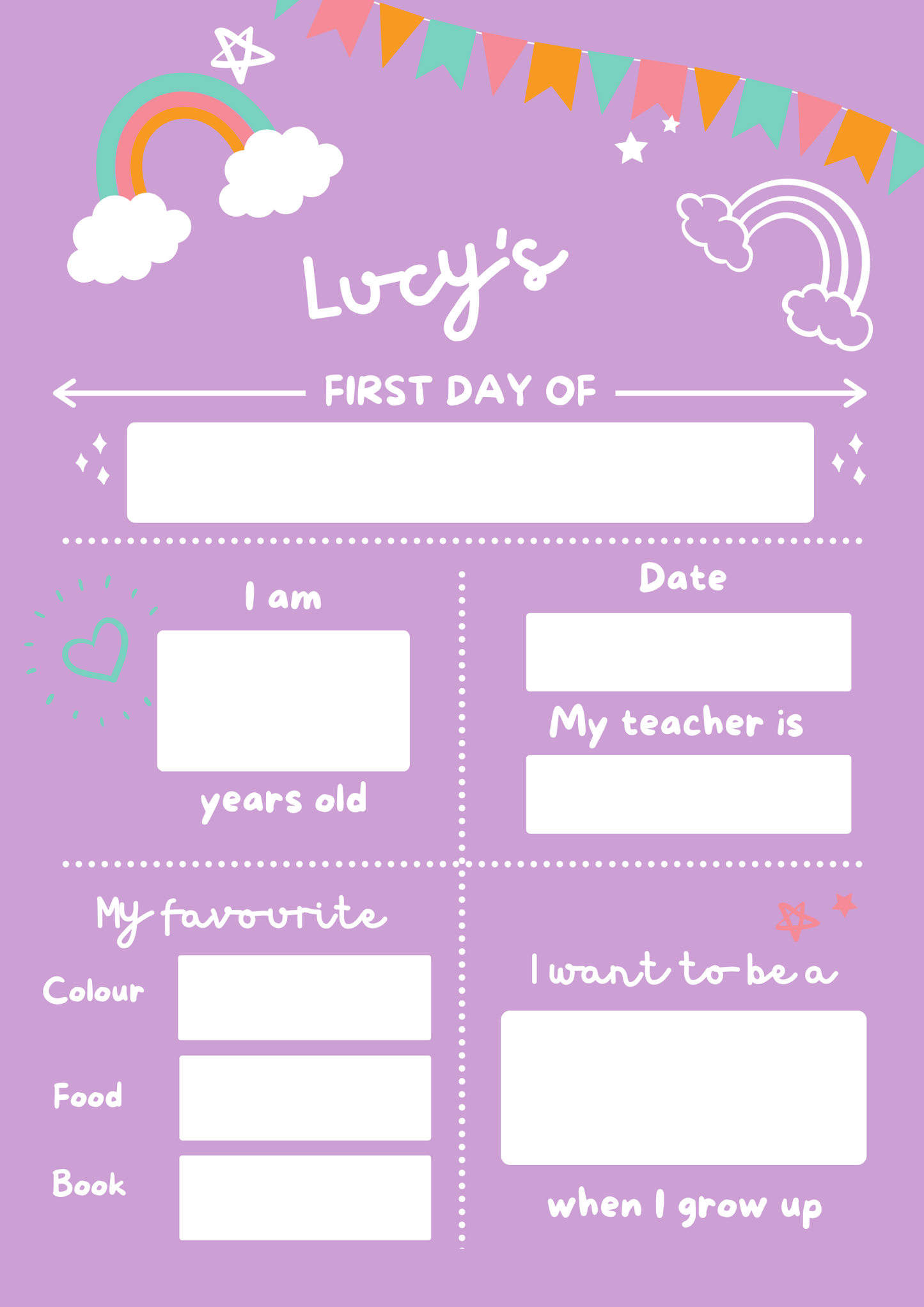 First Day Of Nursery/School Boards