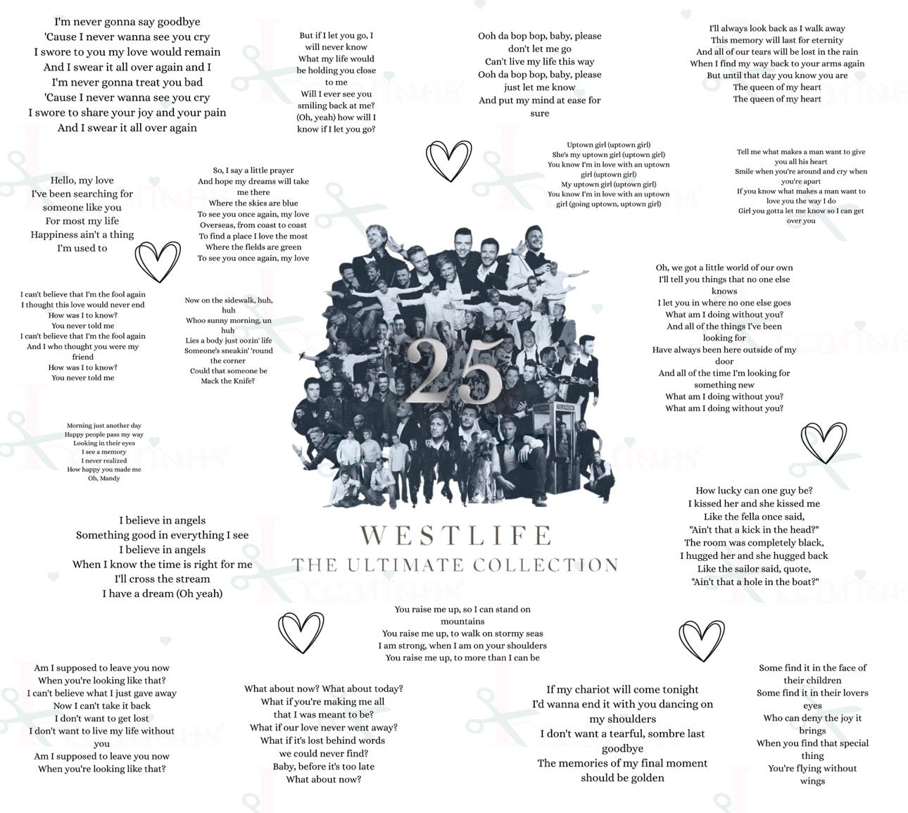 Westlife 25th Anniversary 20oz Tumbler – The Ultimate Collection Inspired Lyric Design