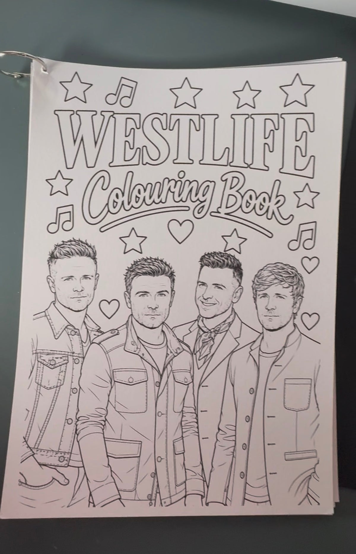 Westlife Colouring Book | 8 A4 Colouring Pages | Westlife Fan Gift