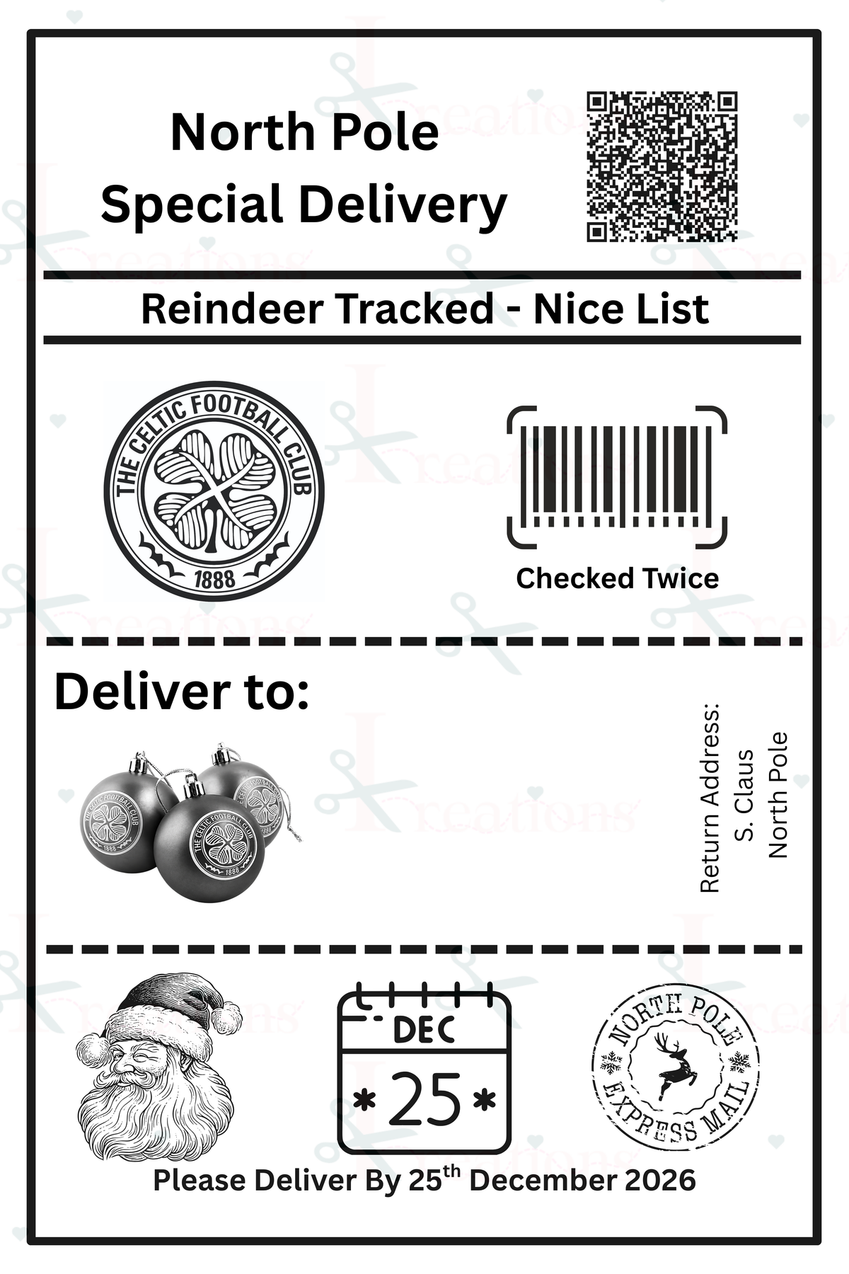 Character North Pole Postage Labels (pack of 10 or 25 Character Labels)