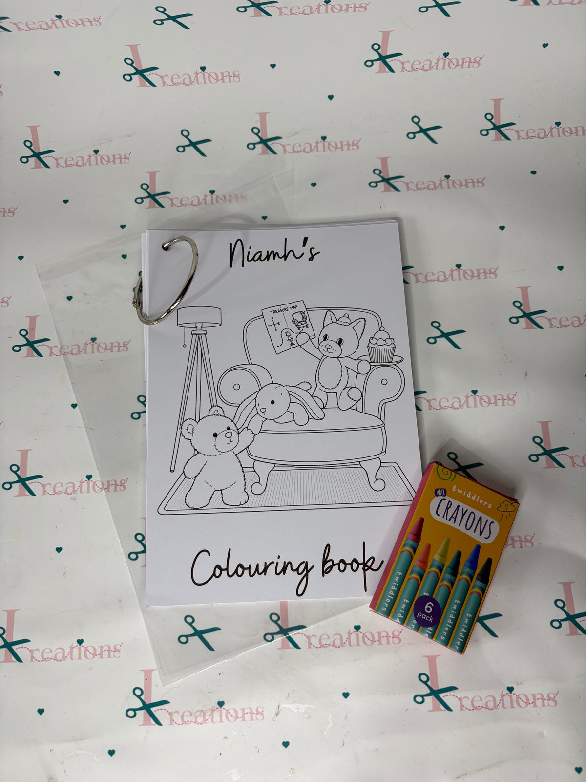 Jellycat Inspired Personalised Colouring Book - 12 pages to colour