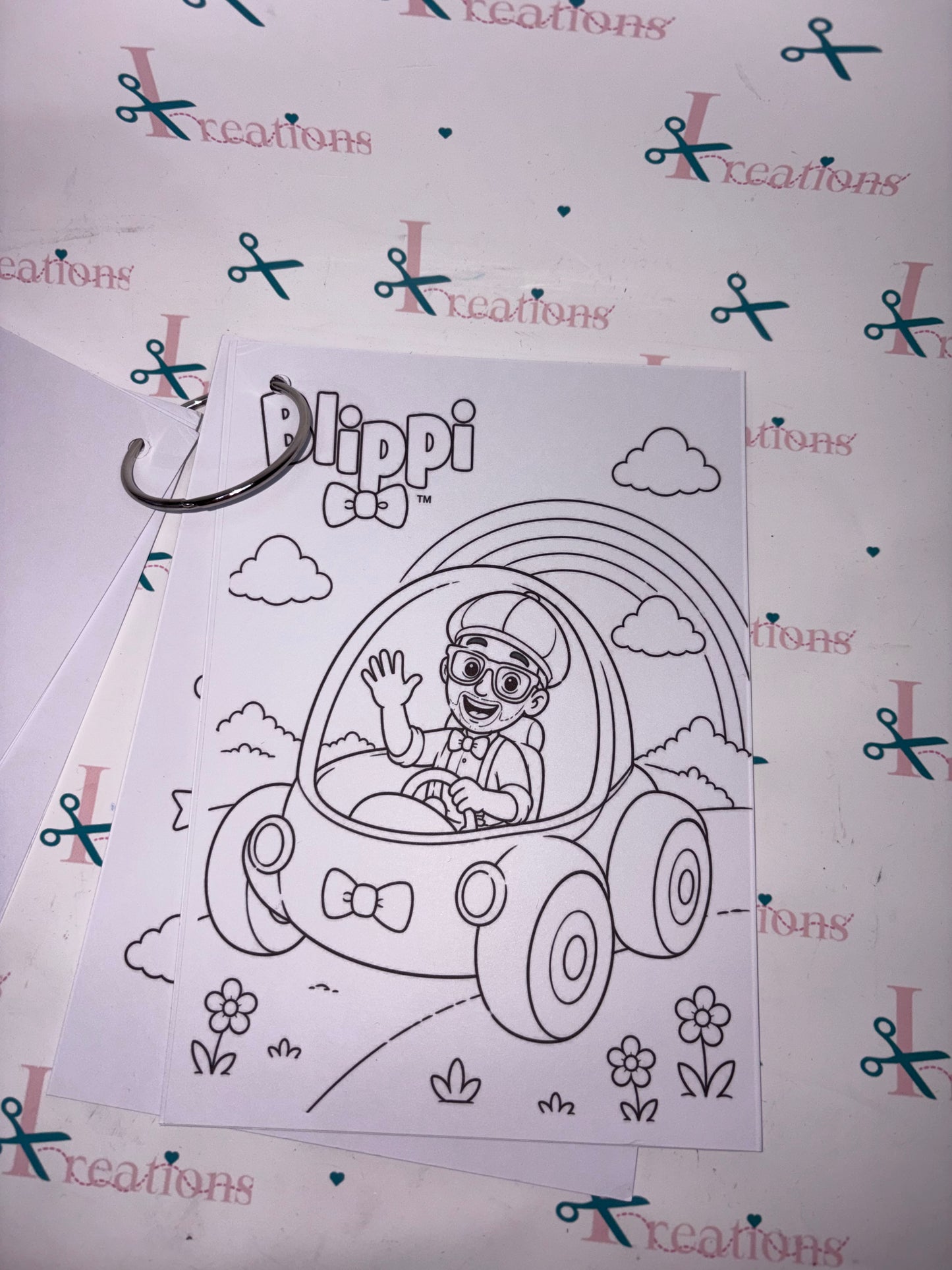 Personalised 12 Page Themed Colouring Book with Crayons & Reusable Ring Binder
