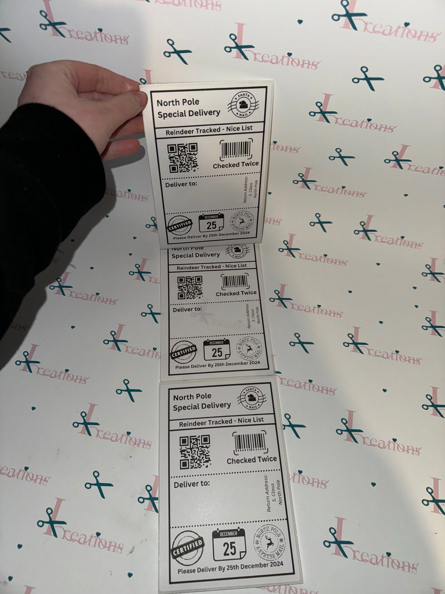 North Pole Postage Labels (pack of 25 or 50)