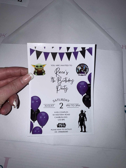 Birthday invitations