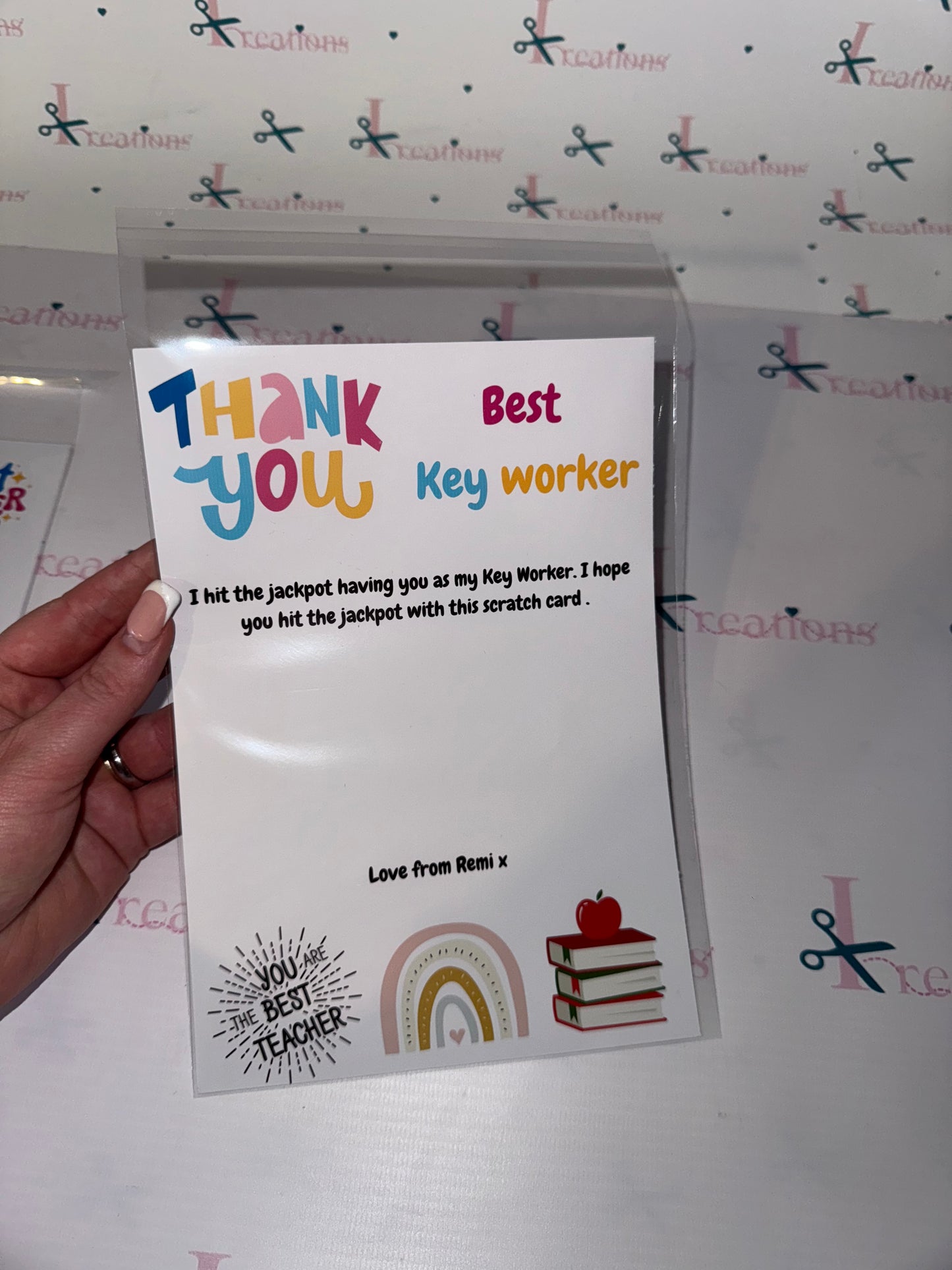 Scratch card holder - Teacher