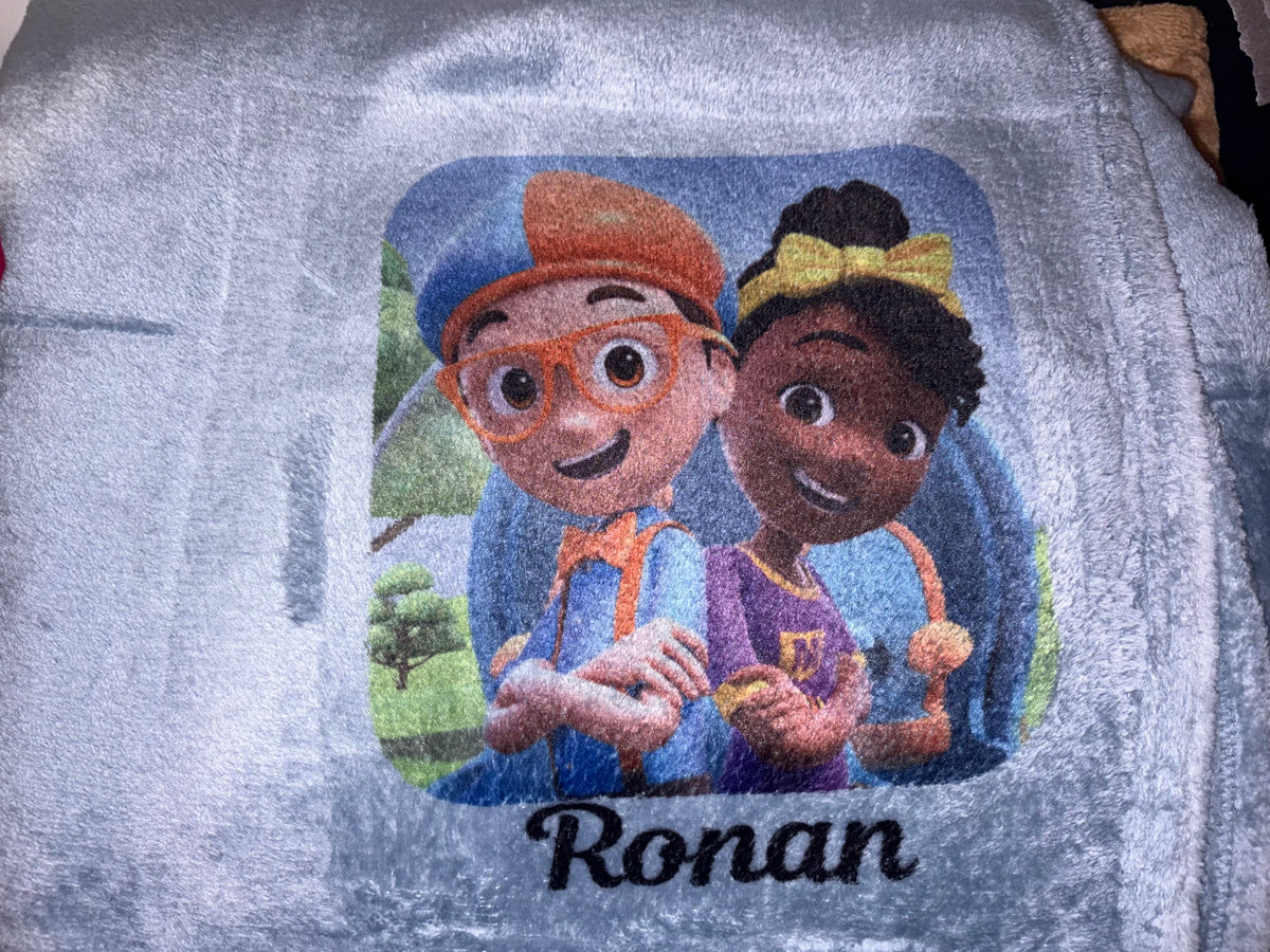 Personalised Super Soft Fleece Blanket Throw – 150 x 120cm | Custom Name & Design