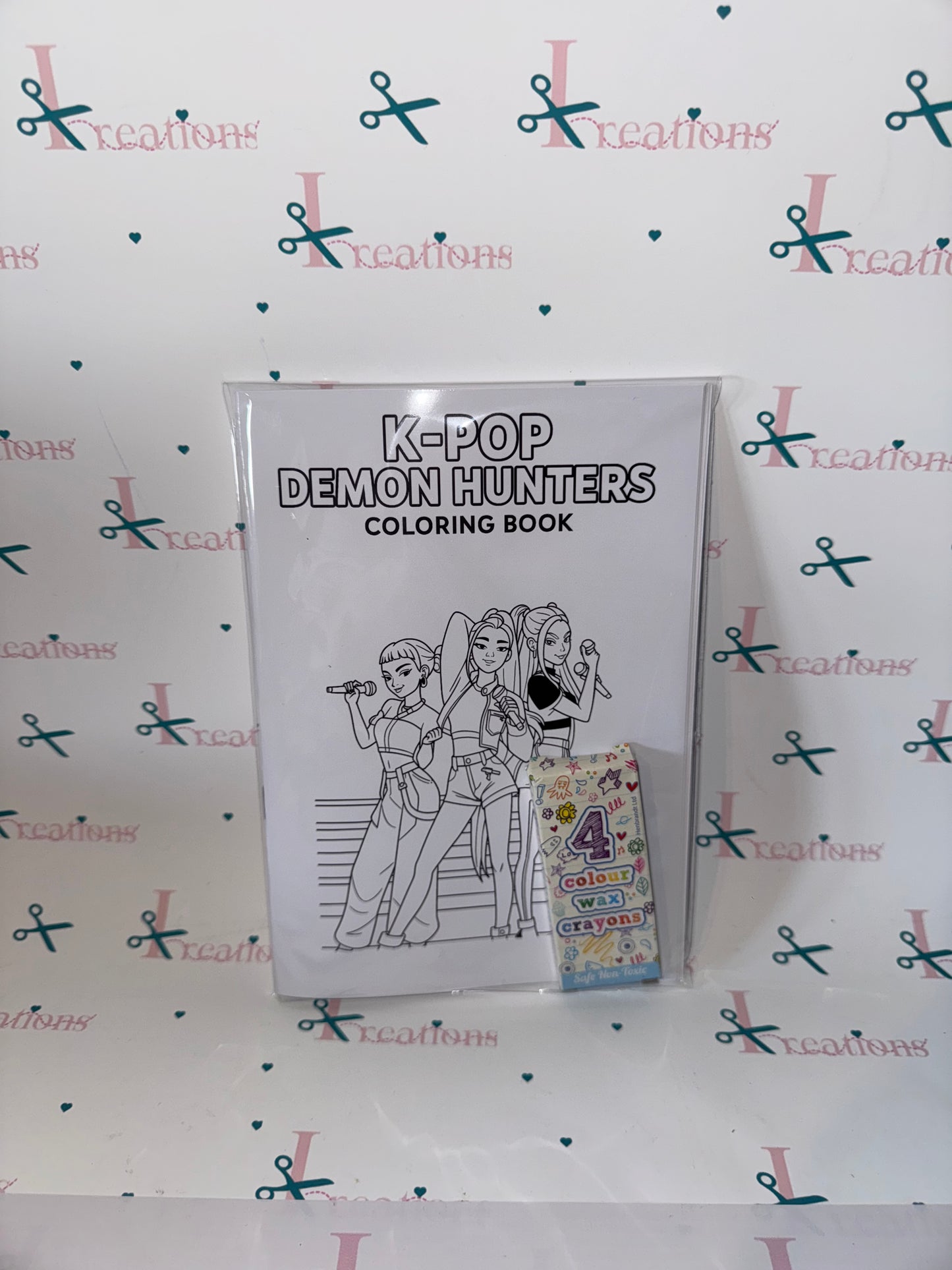 Kpop Demon Hunters Colouring Book with Crayons - A5 size