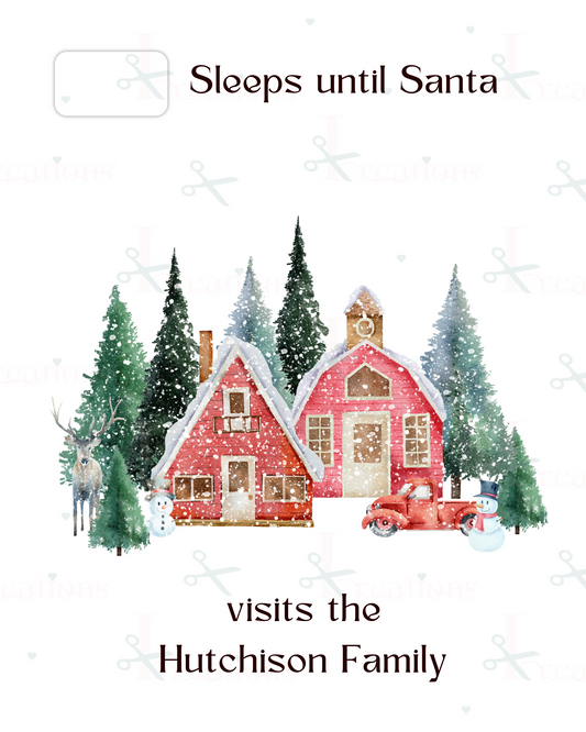 Sleeps until Santa visits - Wipeable & reusable print