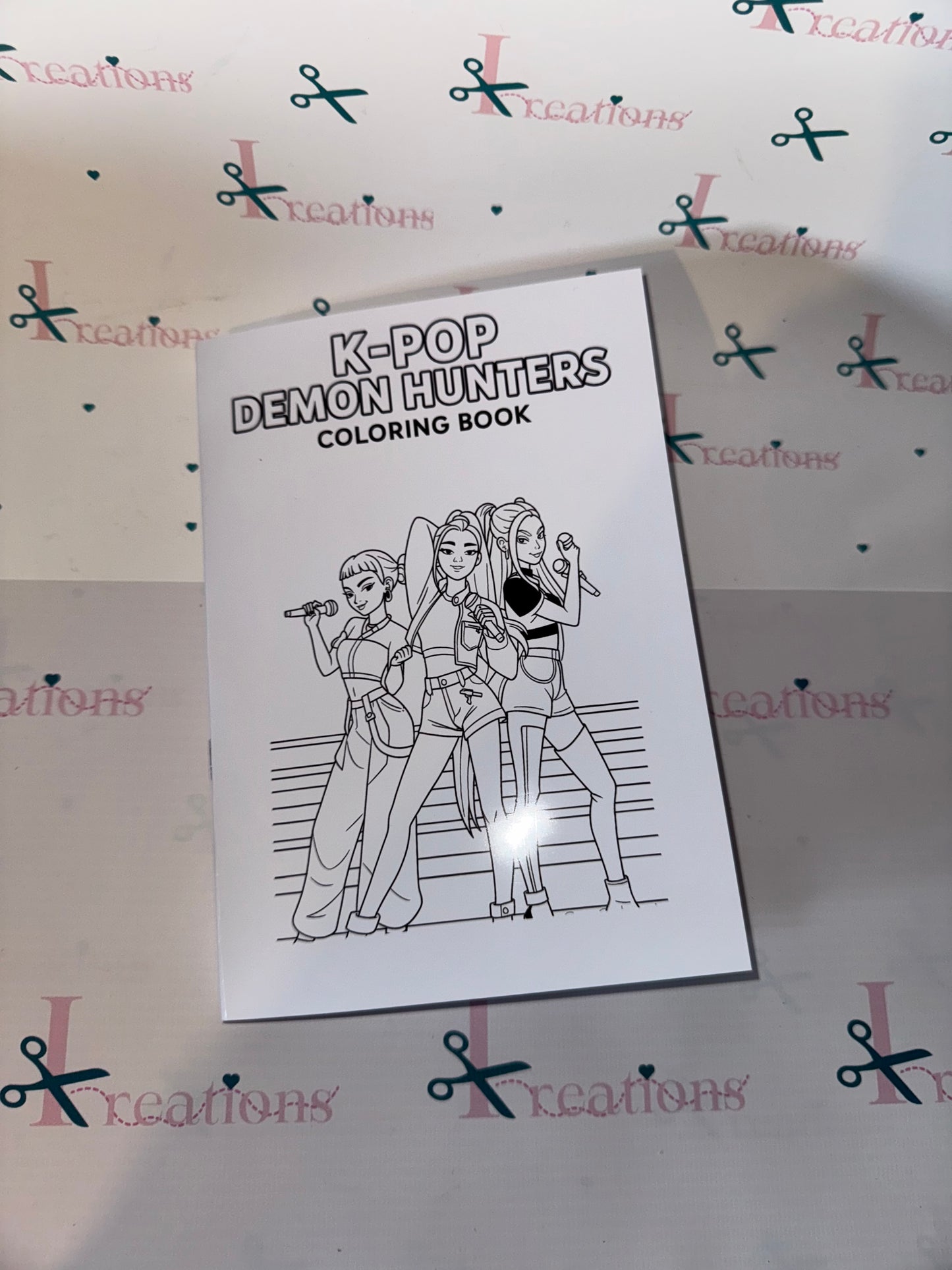 Kpop Demon Hunters Colouring Book with Crayons - A5 size