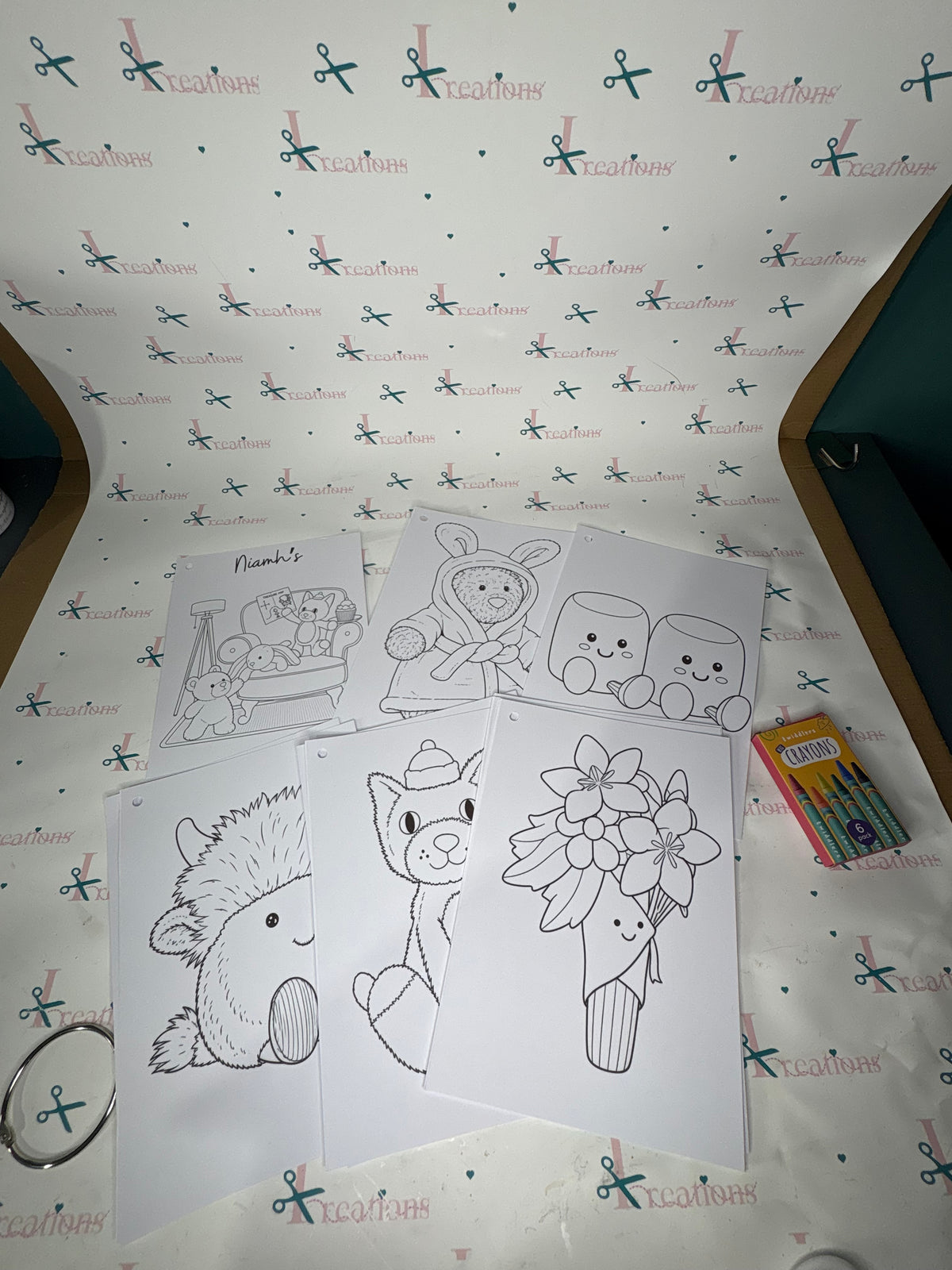Jellycat Inspired Personalised Colouring Book - 12 pages to colour