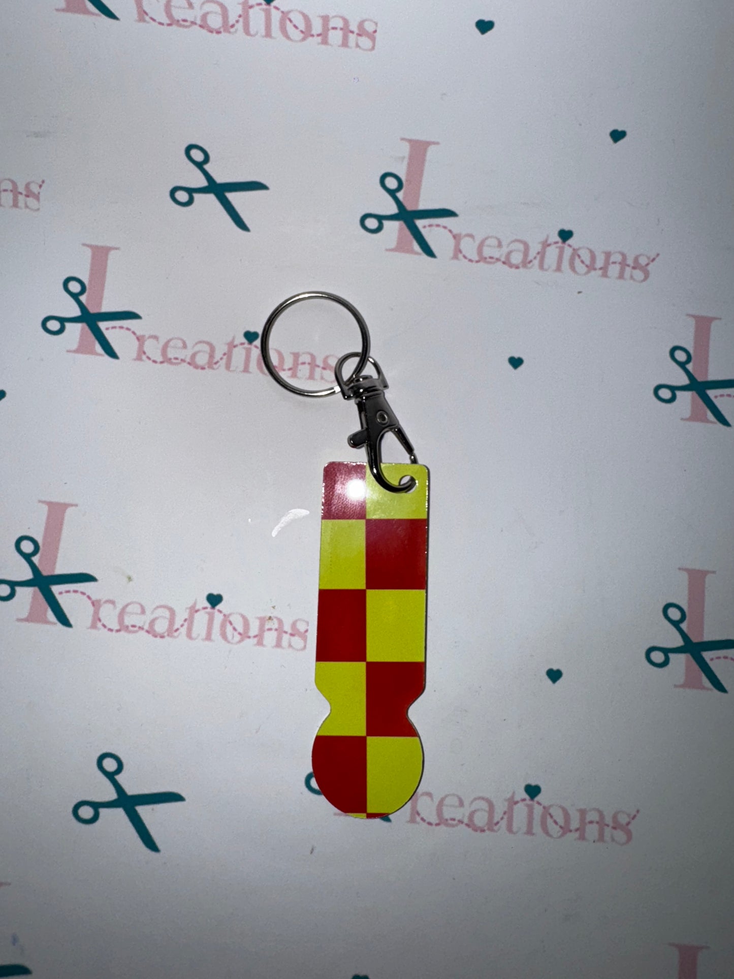 Fire Engine colour design Trolley Keychain 💛❤️