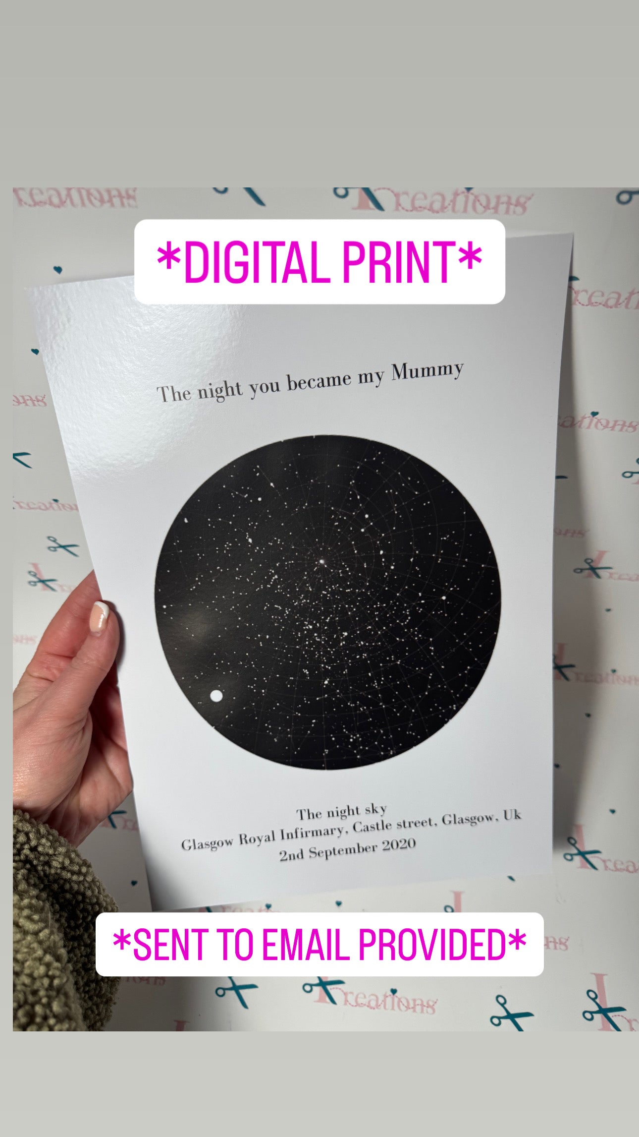 DIGITAL PRINT The Night You Became My Mummy - A4 Print for Home Decor - Poster