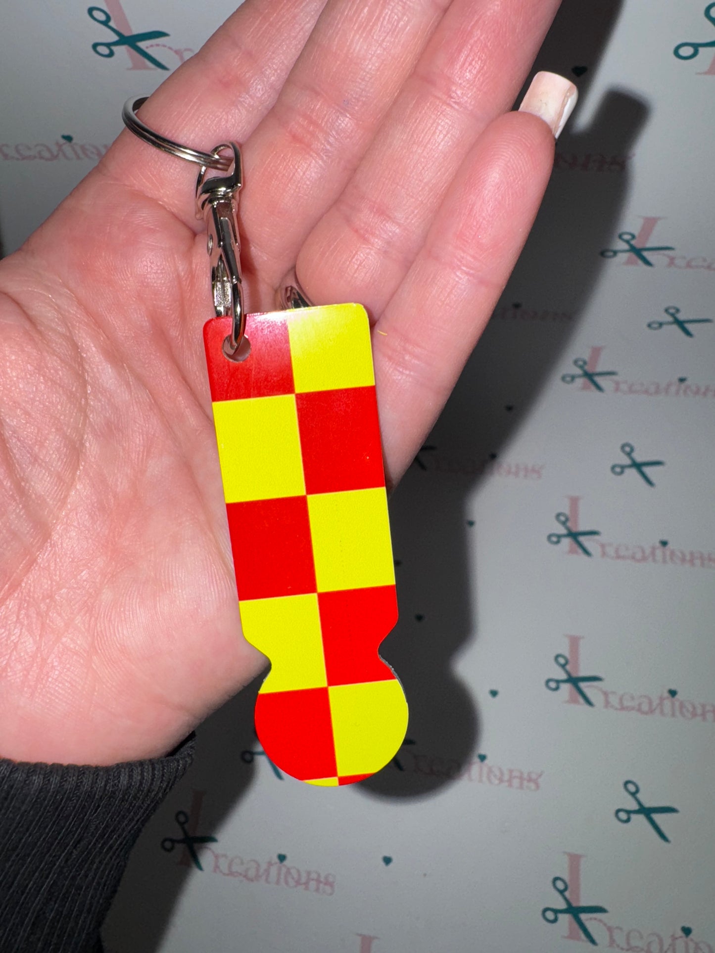 Fire Engine colour design Trolley Keychain 💛❤️