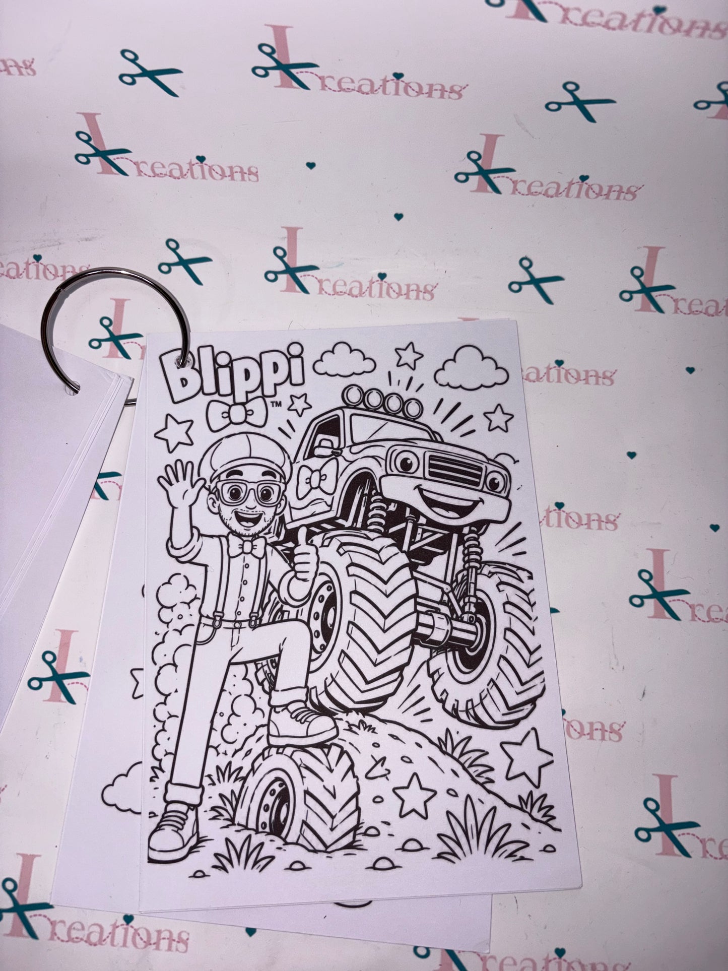 Personalised 12 Page Themed Colouring Book with Crayons & Reusable Ring Binder