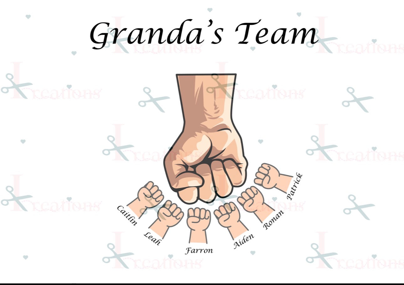 Father’s Day print - Daddy’s / Granda’s Team - customisable to suit your family
