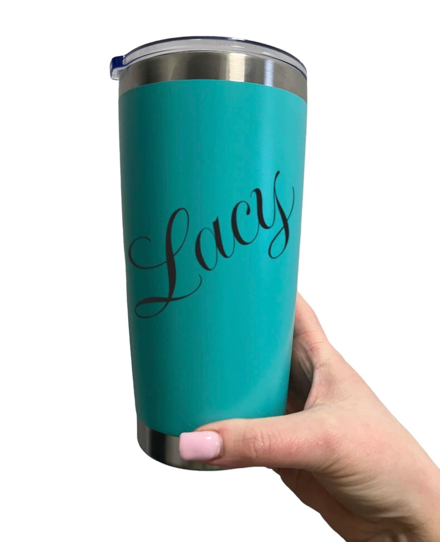 Travel mug green - personalised