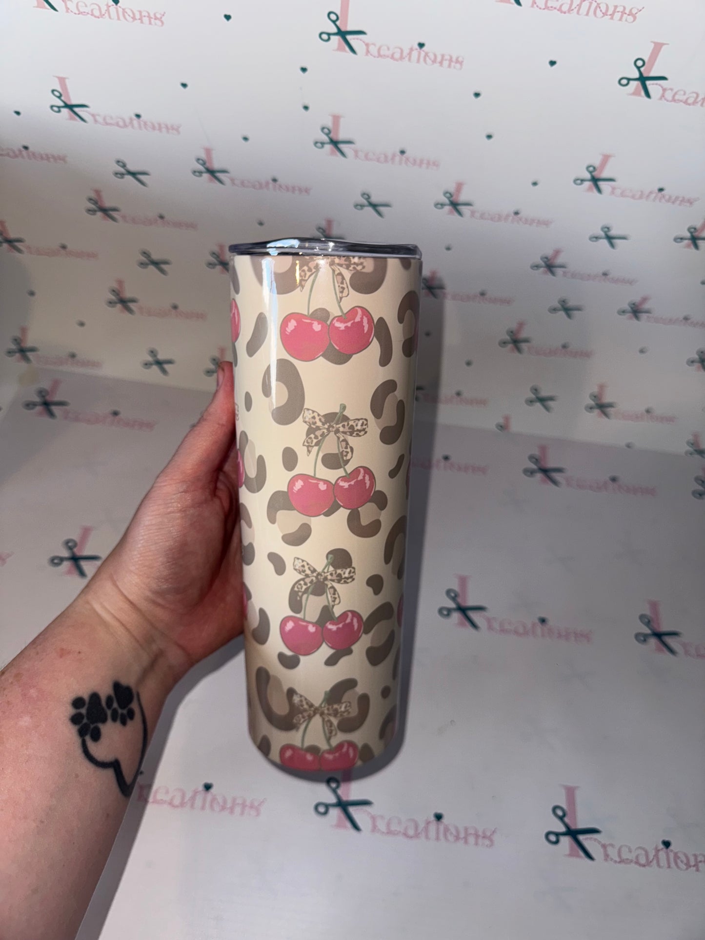 Free leopard cherry 20oz tumbler whoopsie