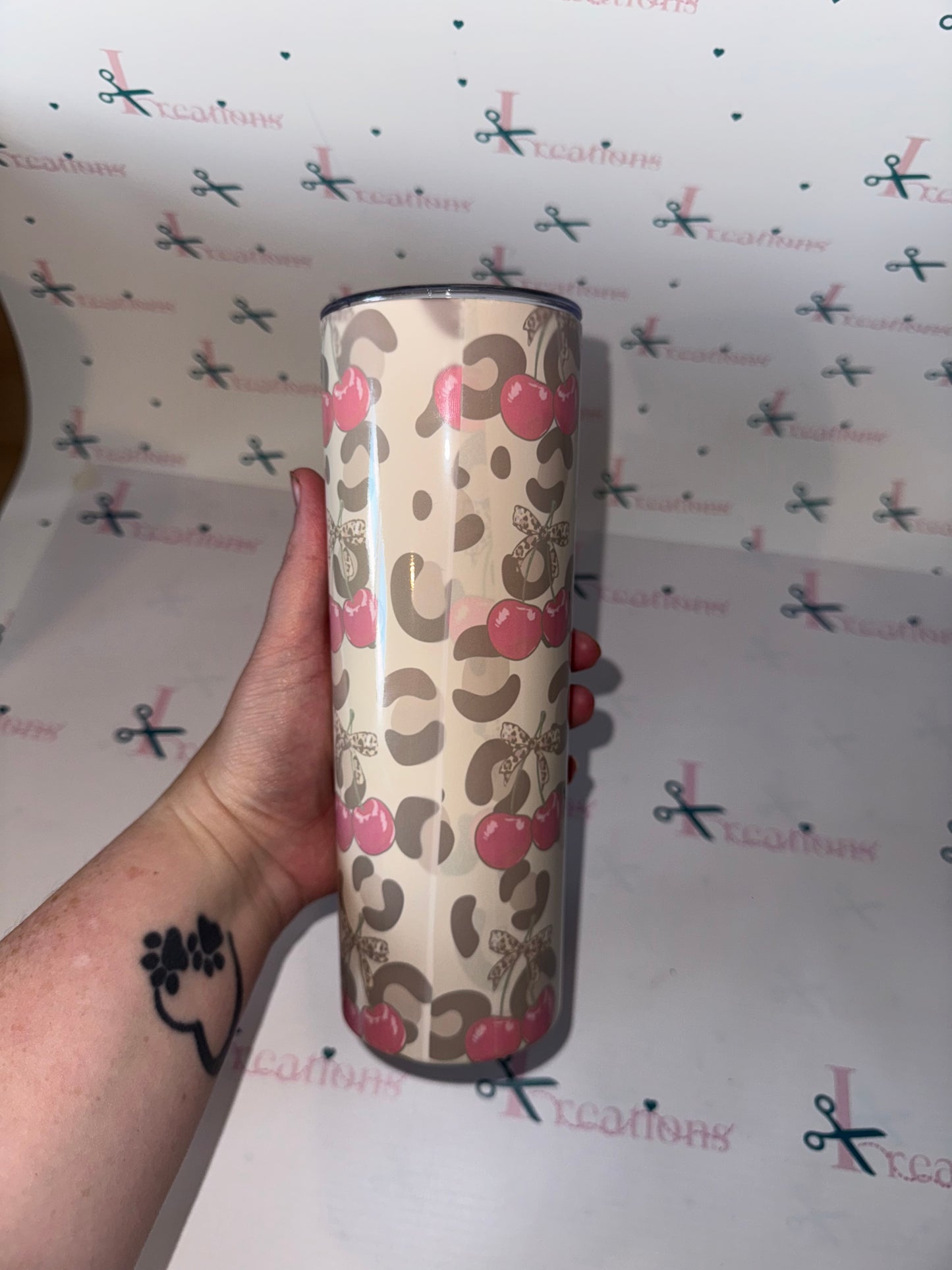Free leopard cherry 20oz tumbler whoopsie