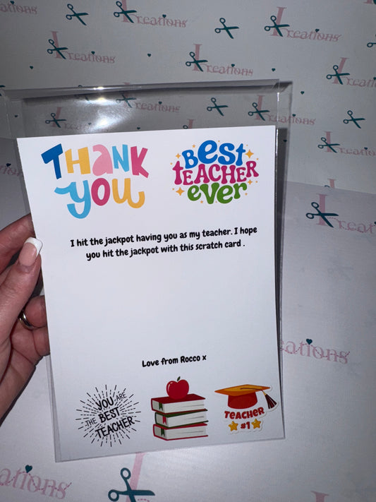 Scratch card holder - Teacher