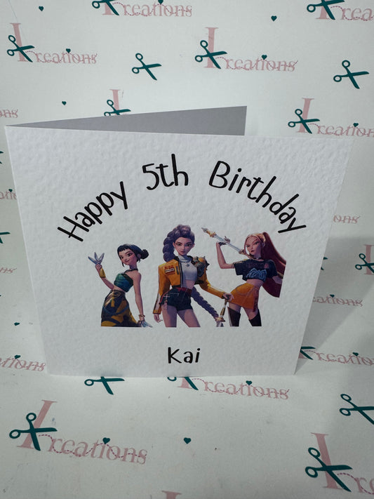 K Pop Demom Hunters Birthday Card