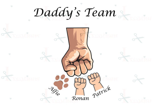 Father’s Day print - Daddy’s / Granda’s Team - customisable to suit your family