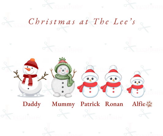 Family Snowman Print