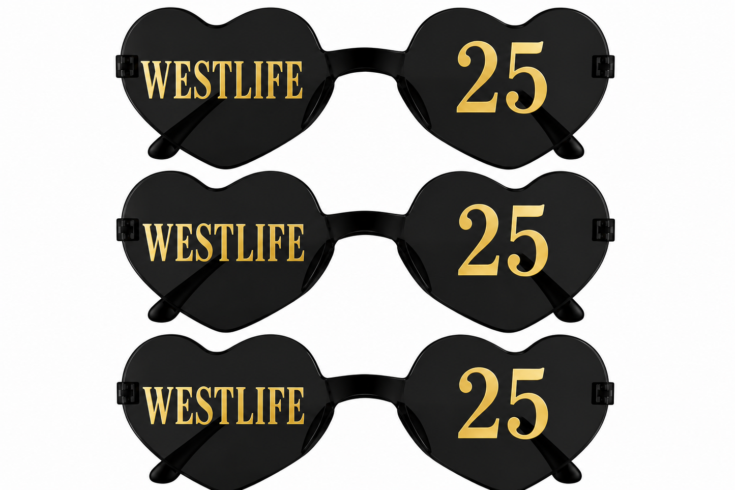 *PRE ORDER* WESTLIFE Heart Sunglasses | Festival & Concert Glasses | Vinyl or Rhinestone Design