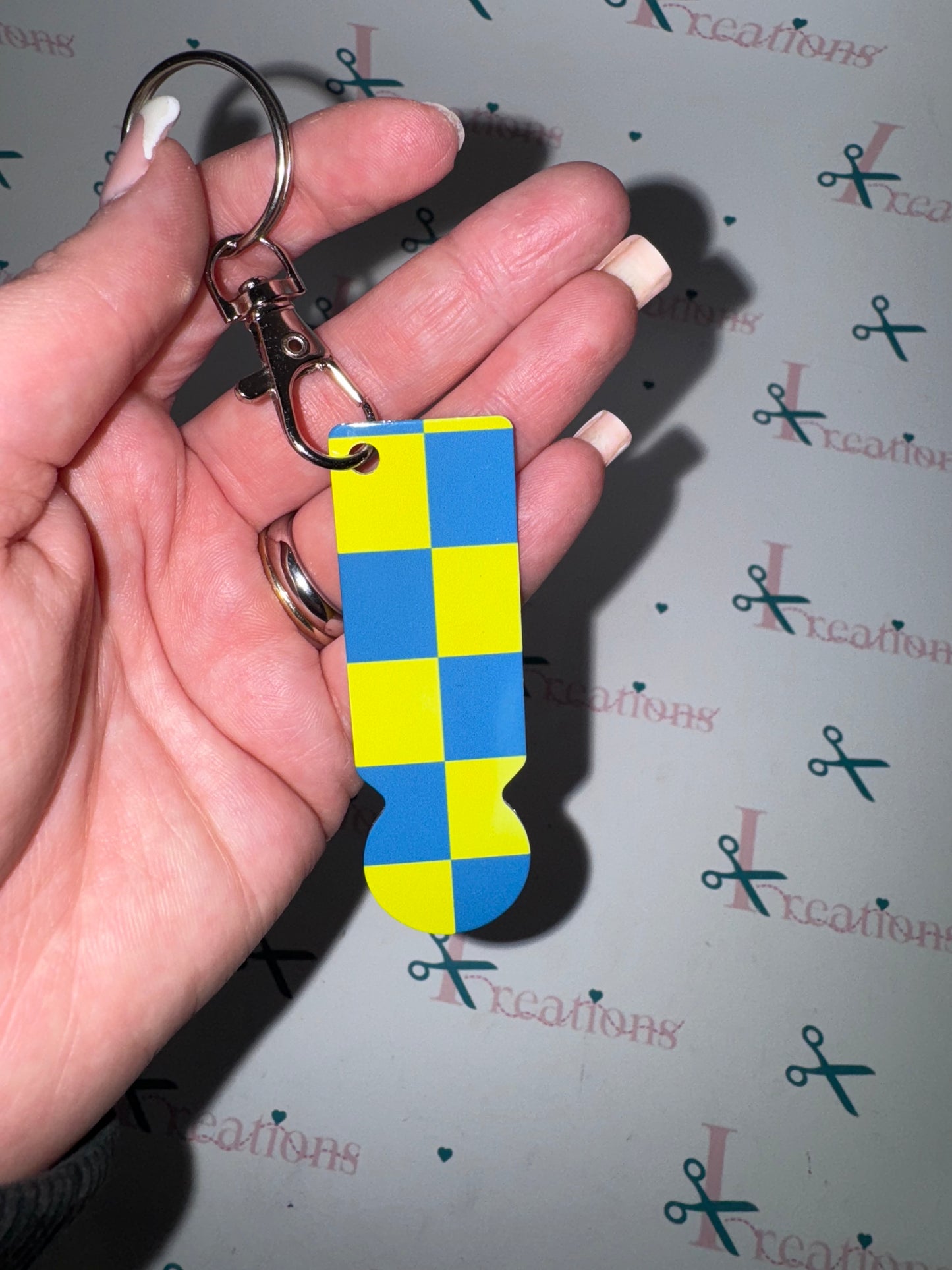 Police colour design Trolley Keychain 💛💙