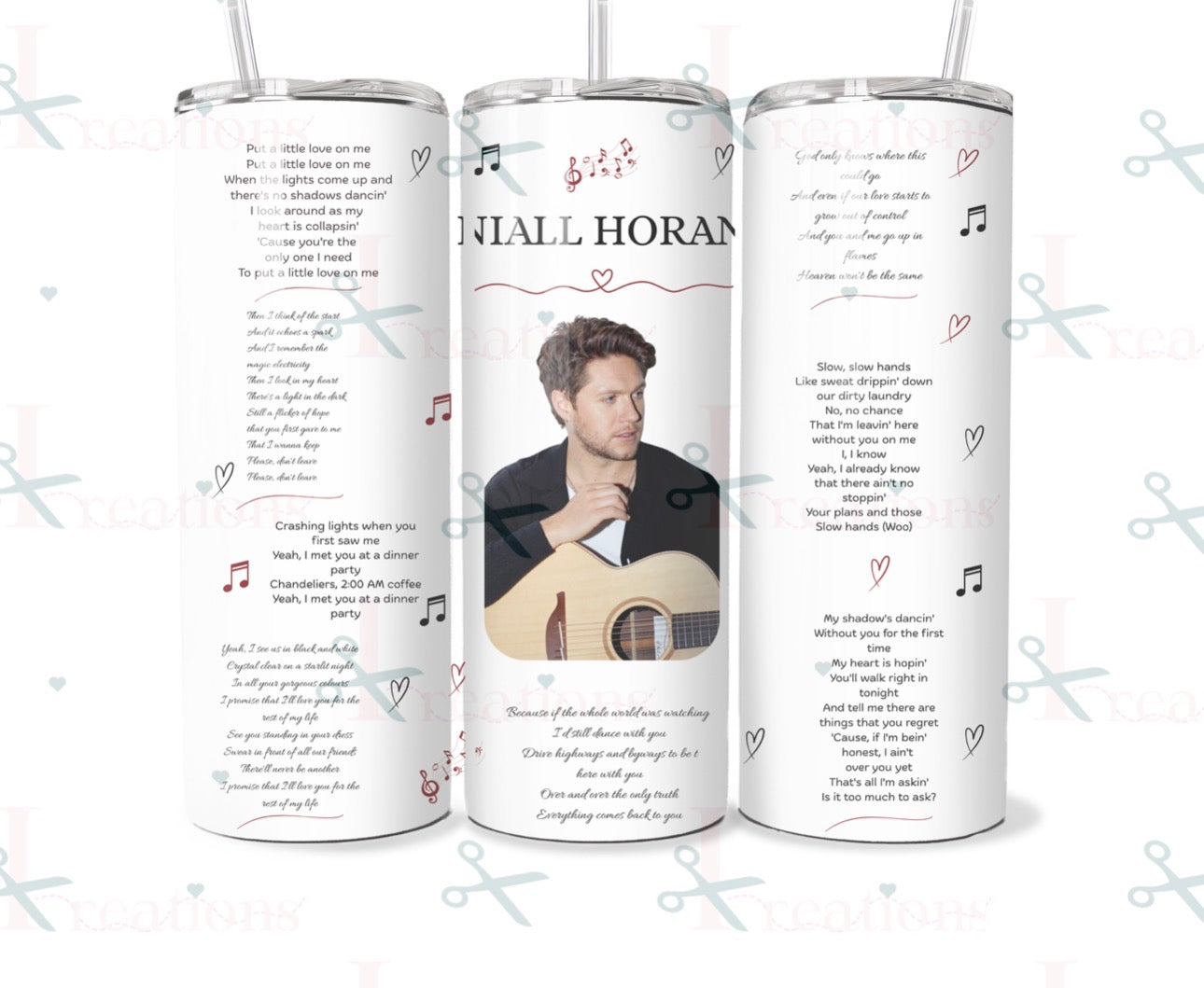Niall Horan 20oz Insulated Tumbler with Straw & Straw Cleaner | Personalised Music Lover Gift | Double-Wall Stainless Steel