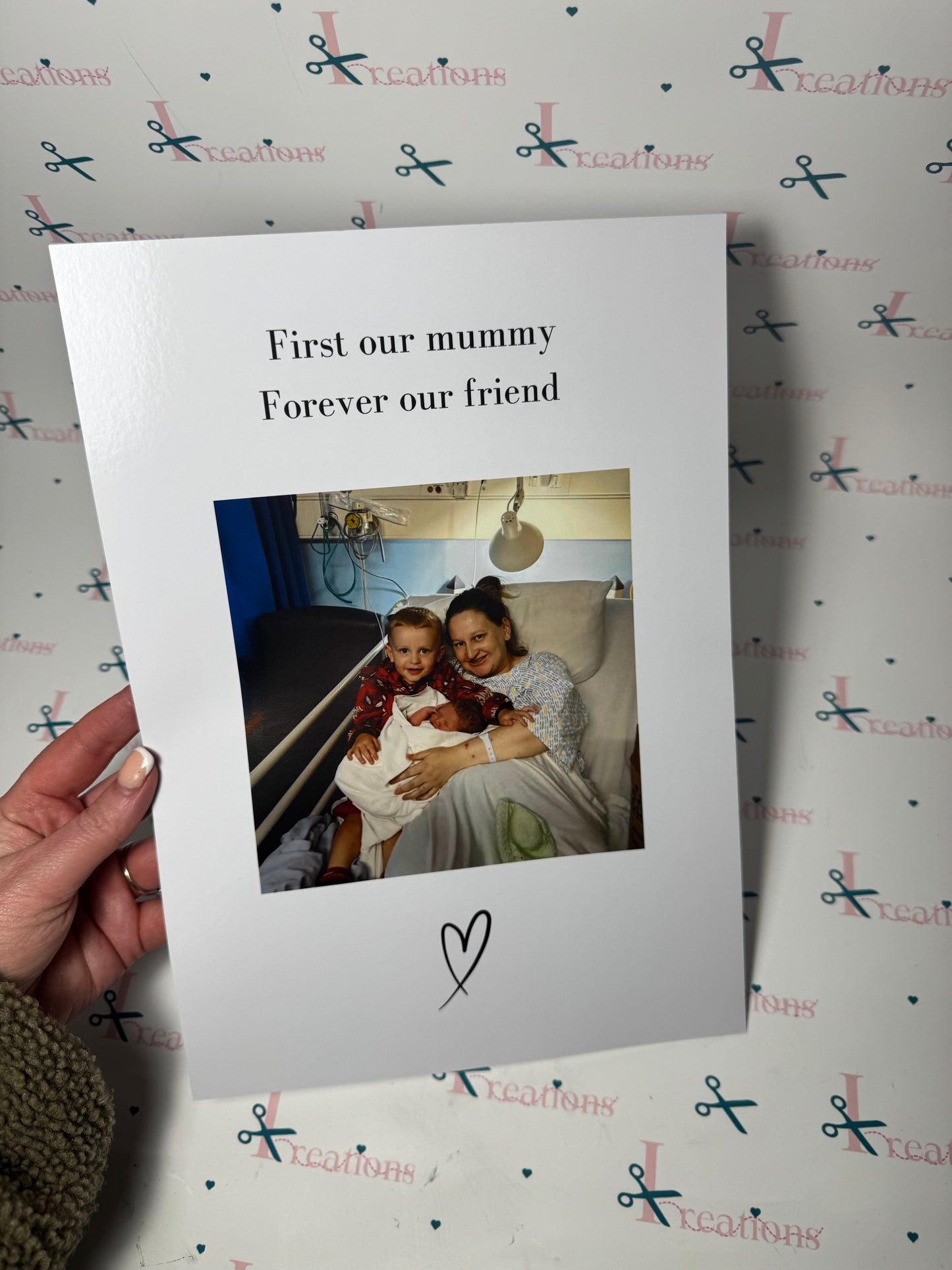 DIGITAL Personalized Photo A4 Print - First Our Mummy Forever Our Friend - Poster, Decor