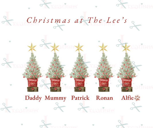 Family Christmas Tree Print