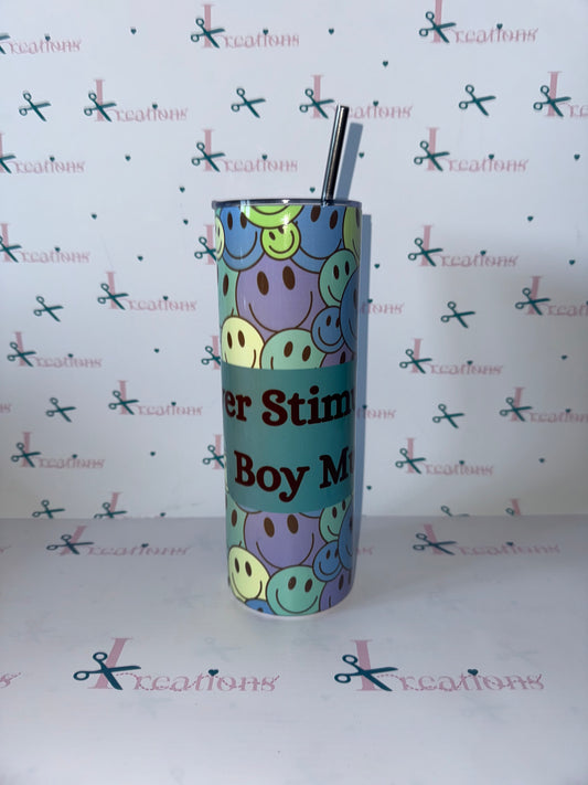 20oz Over Stimulated Boy Mum Design Whoopsie Tumbler