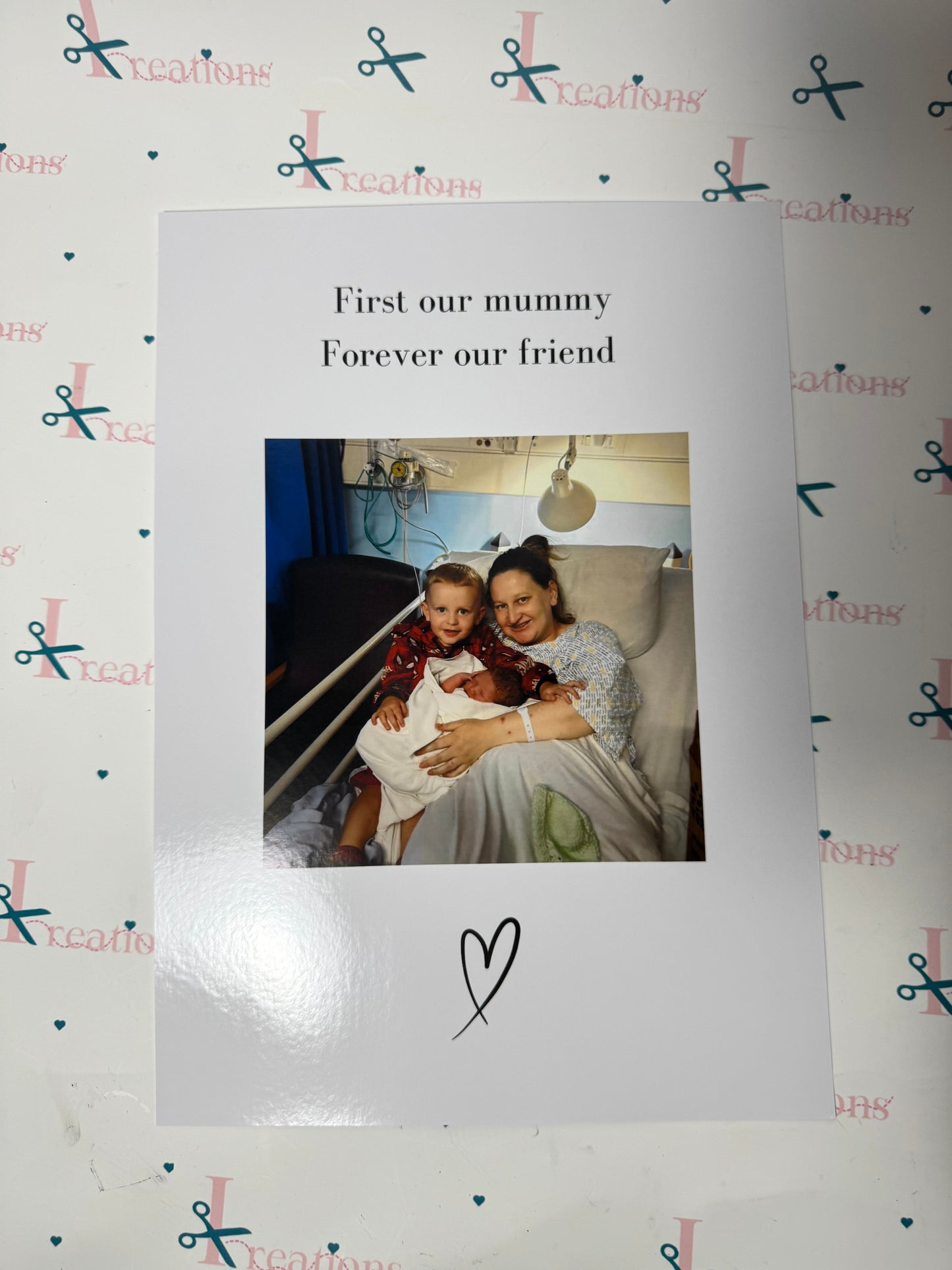 DIGITAL Personalized Photo A4 Print - First Our Mummy Forever Our Friend - Poster, Decor