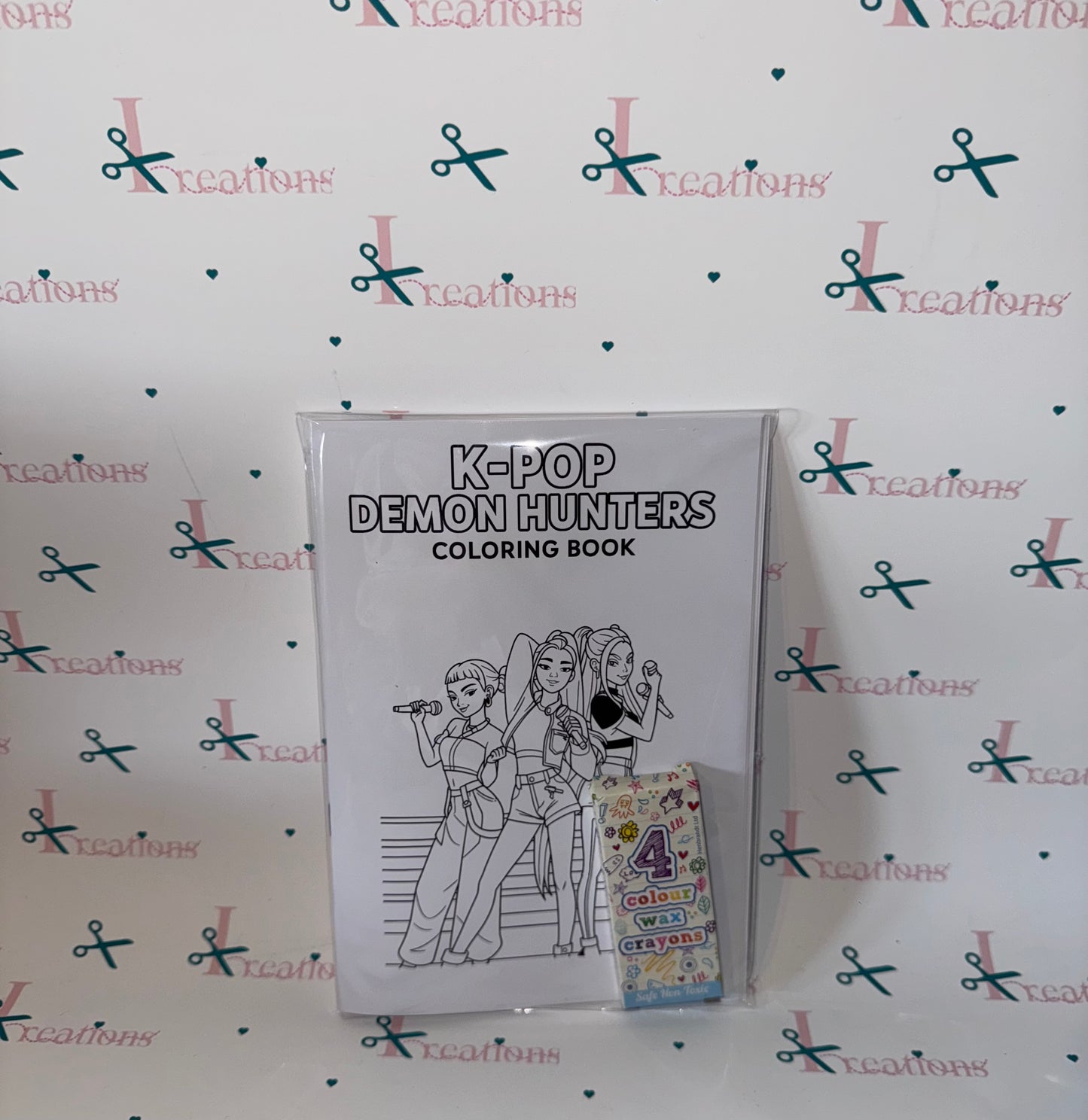 Kpop Demon Hunters Colouring Book with Crayons - A5 size
