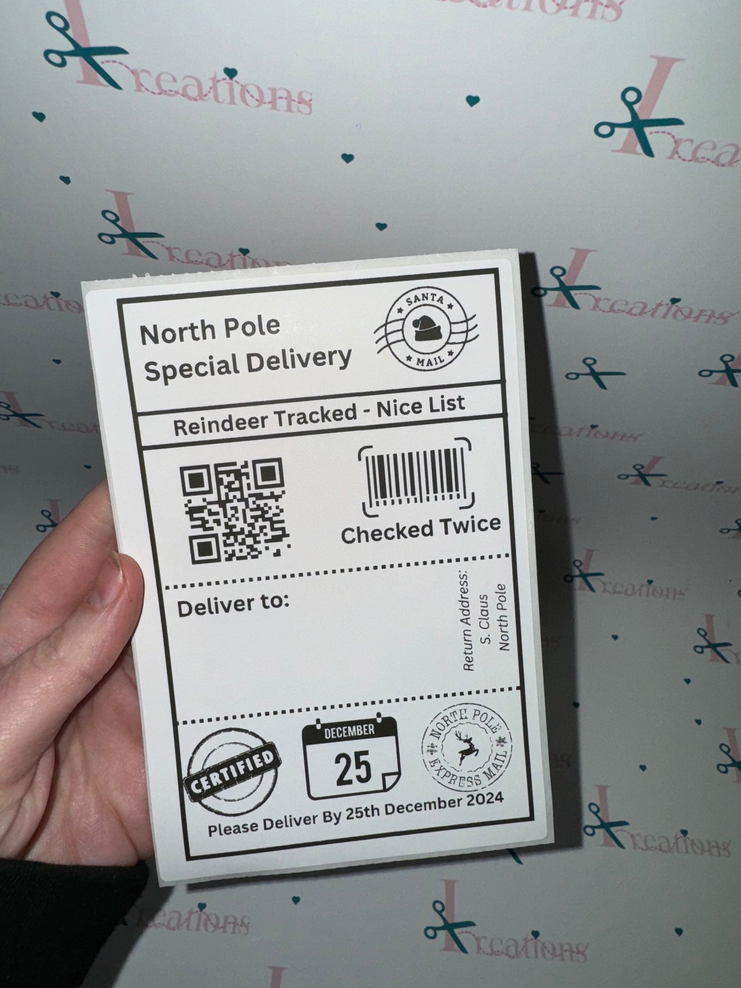 North Pole Postage Labels (pack of 25 or 50)