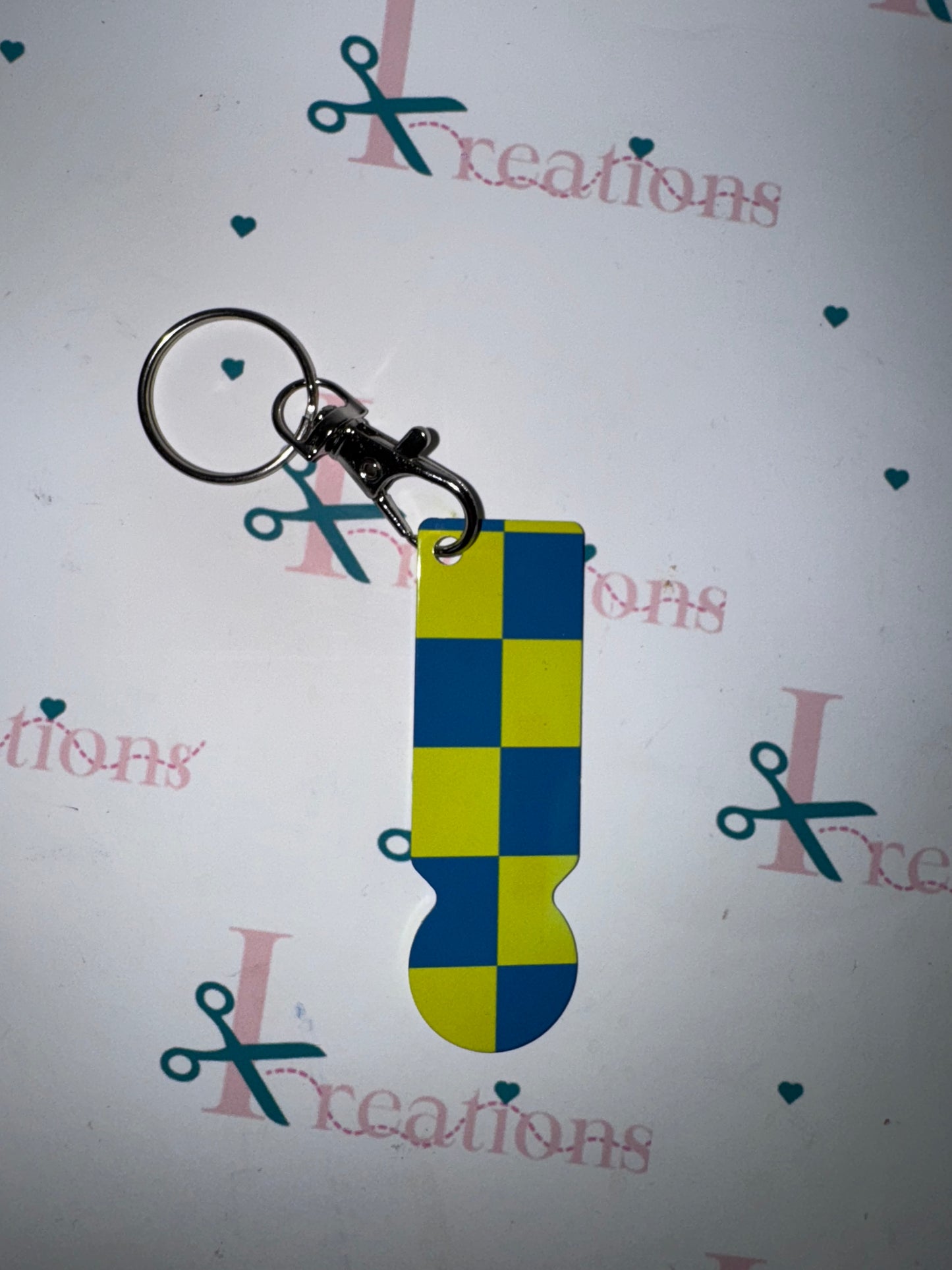 Police colour design Trolley Keychain 💛💙