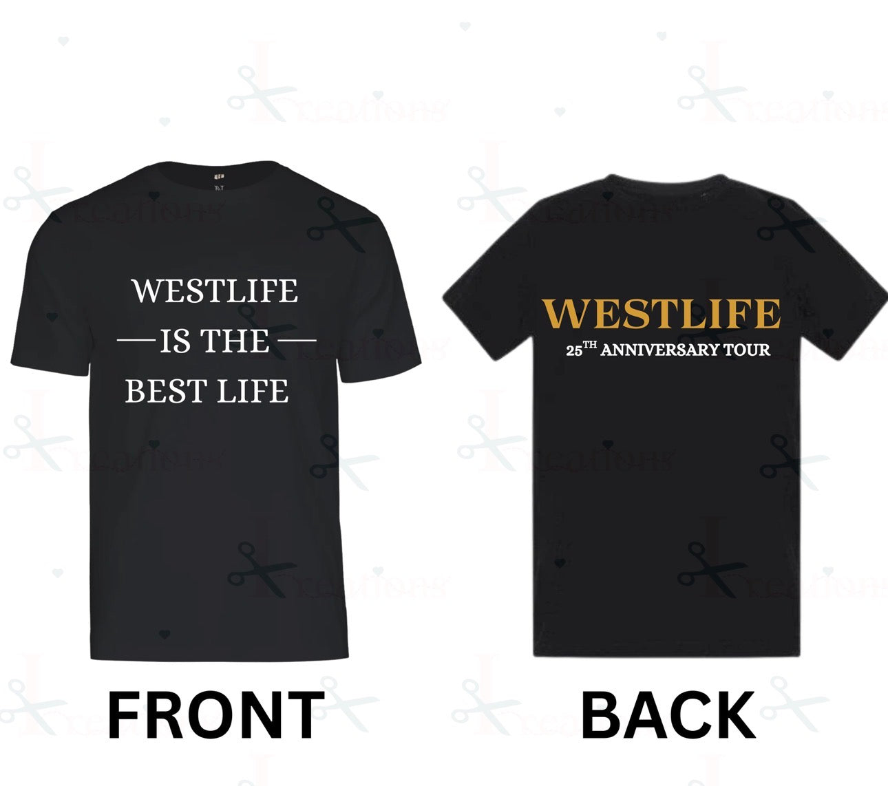 Personalised Westlife 25th Anniversary Tour T-Shirt | 2 Exclusive Designs | Unisex Concert Tee | Fan Gift