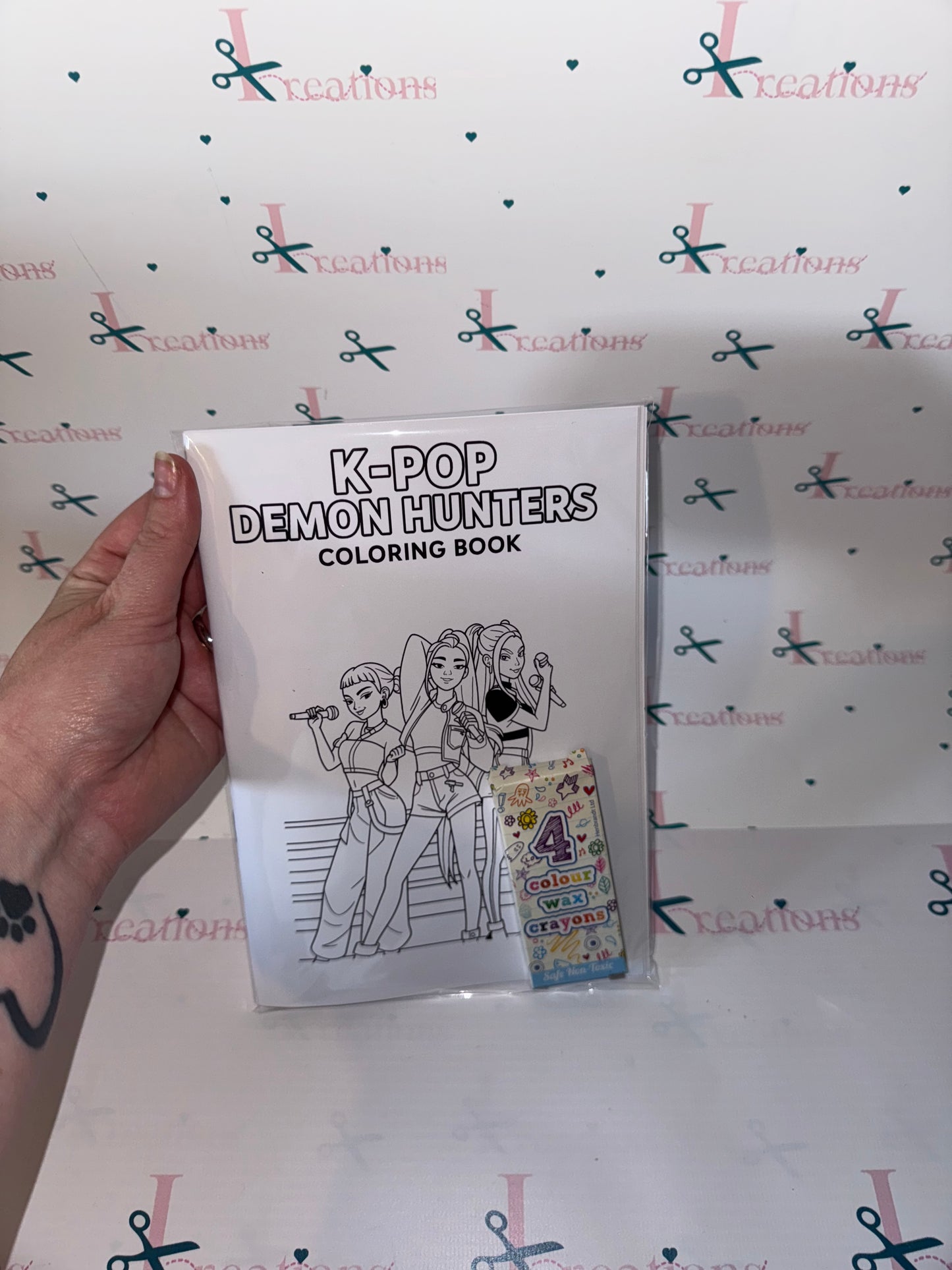 Kpop Demon Hunters Colouring Book with Crayons - A5 size
