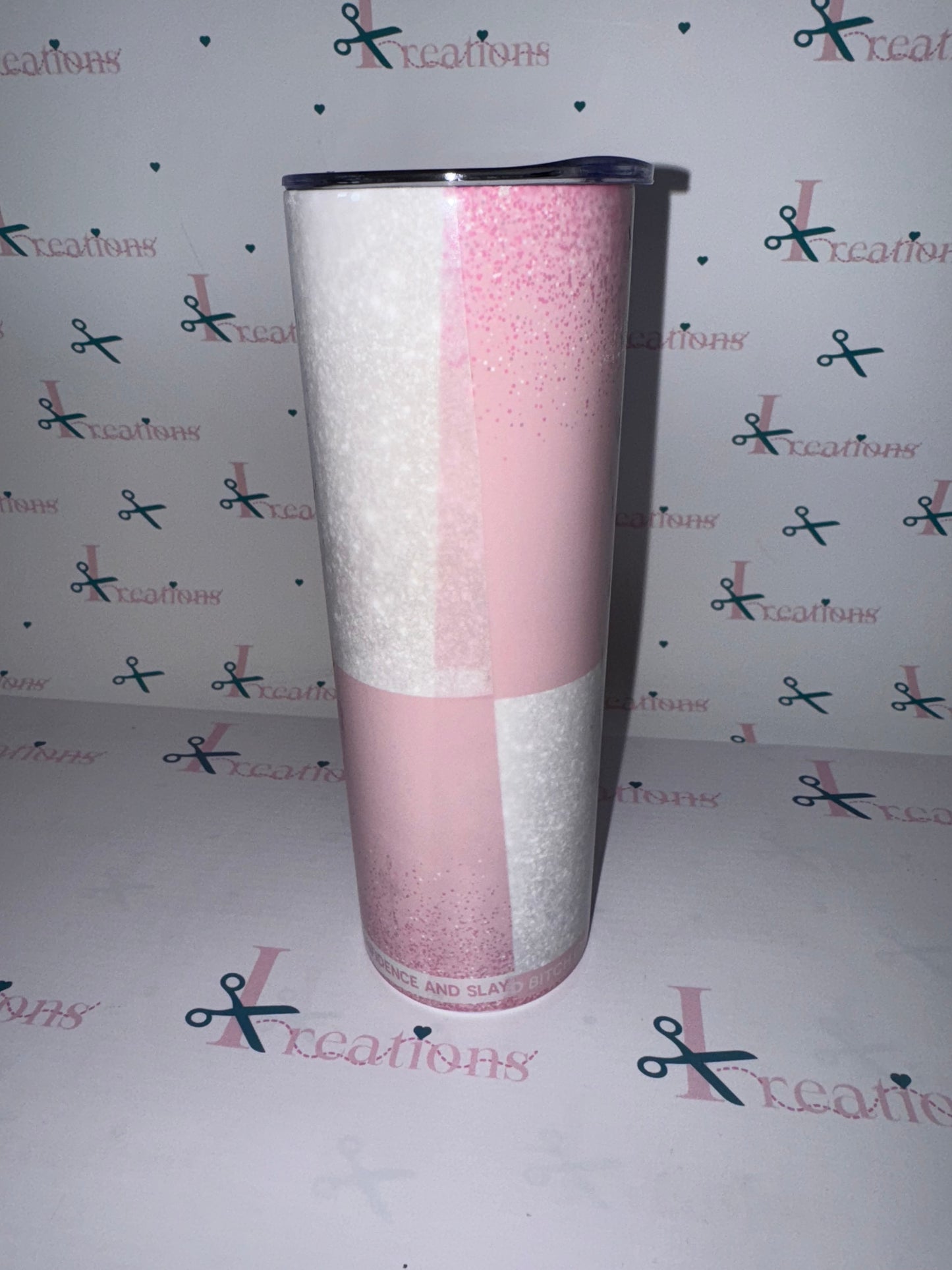Free 20oz Red bull pink & silver tumbler whoopsie